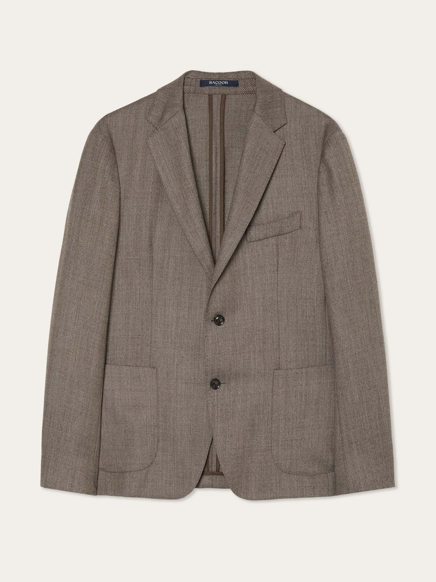 Italian Knit Blazer In Wool Stretch - Image 4
