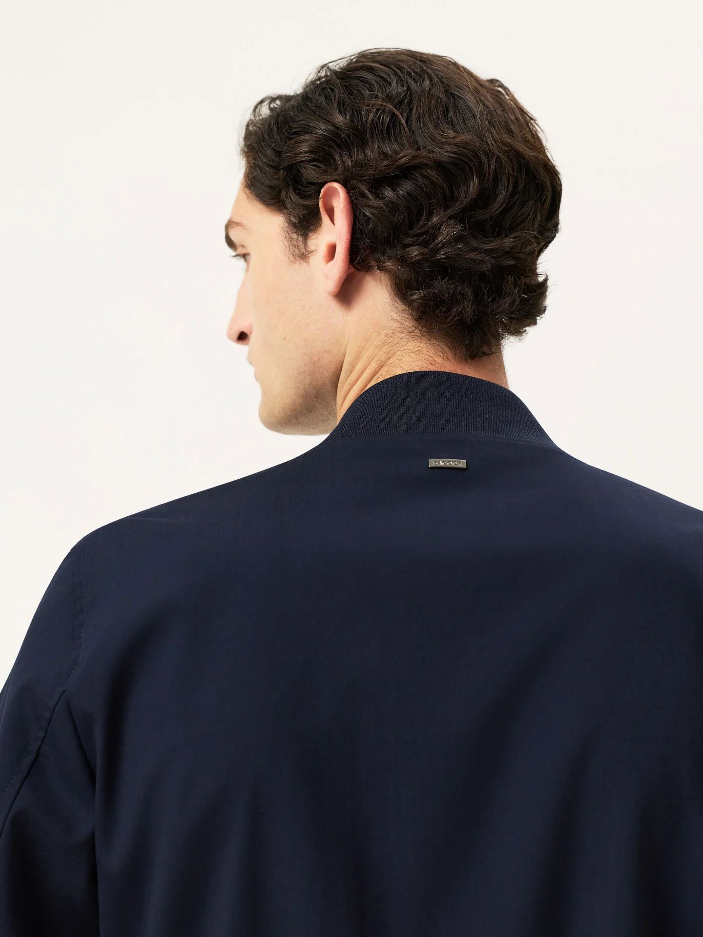 Knitted-Collar Wool Bomber Jacket - Image 6
