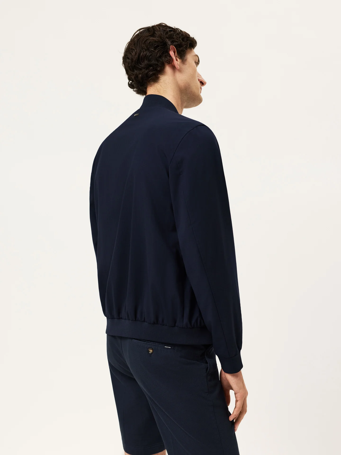 Knitted-Collar Wool Bomber Jacket - Image 7