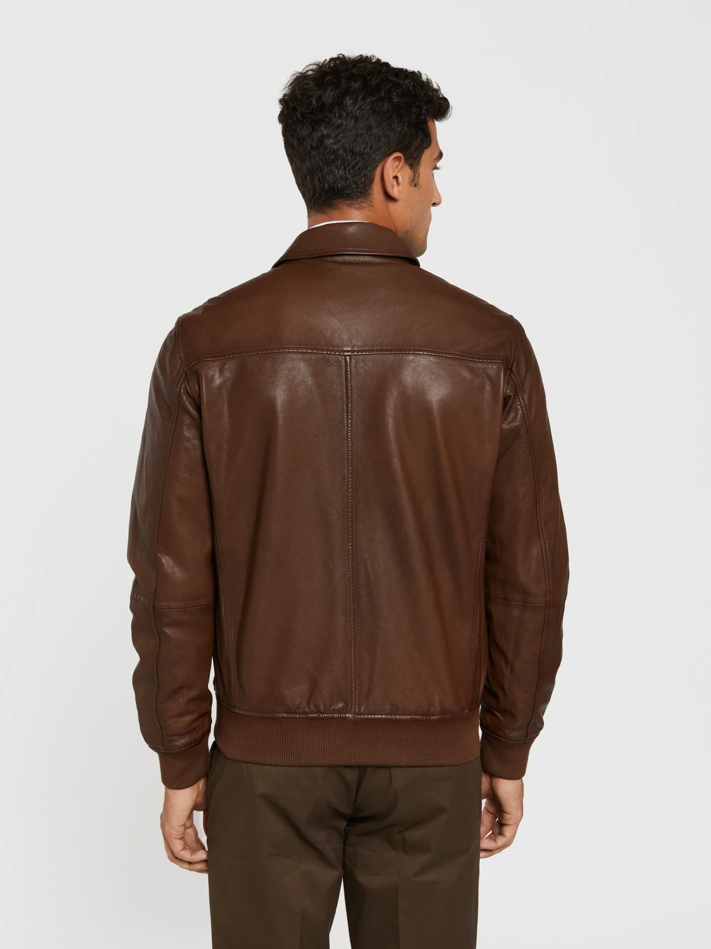 Leather bomber jacket - Image 6