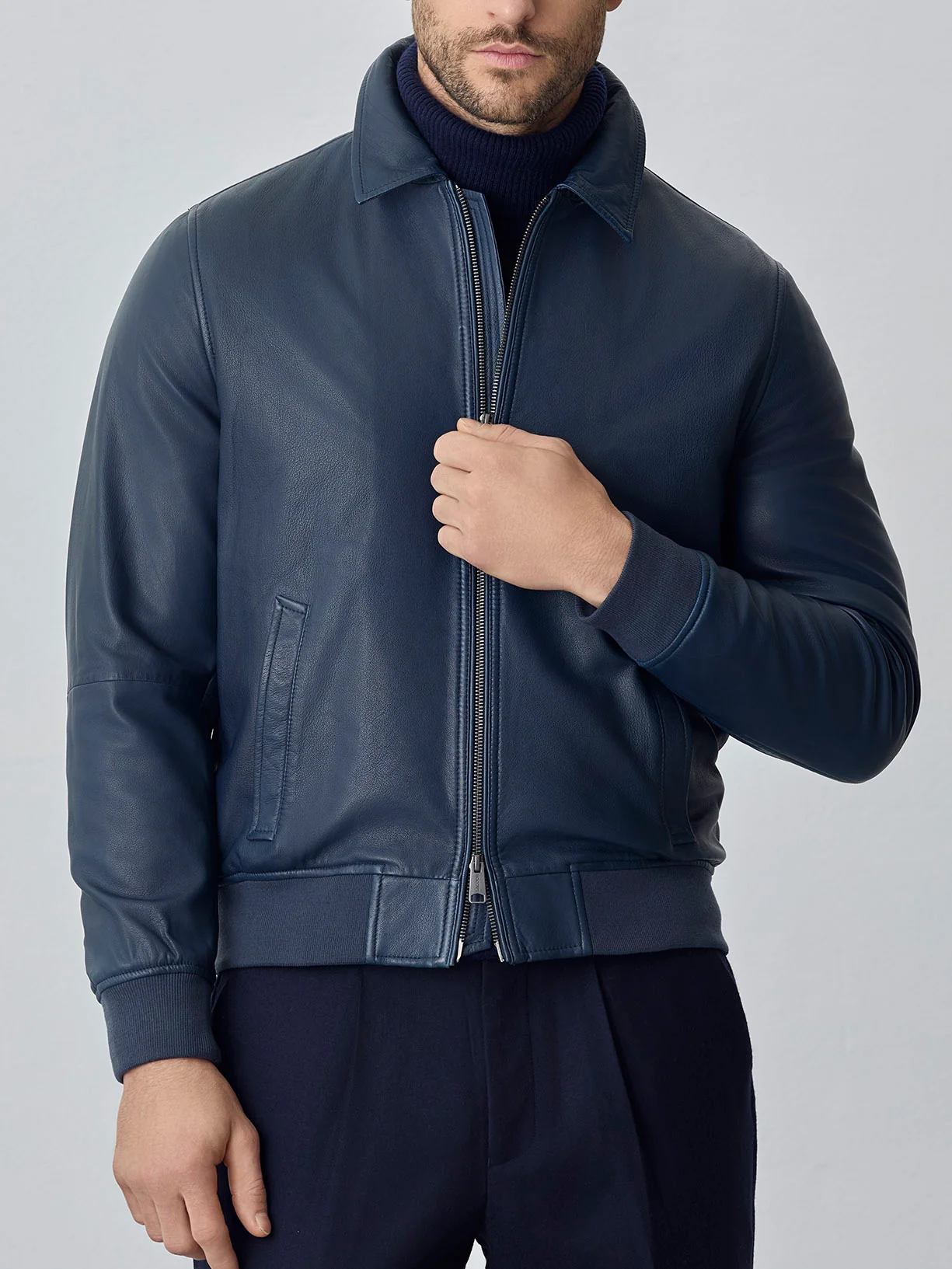 Leather bomber jacket - Image 9