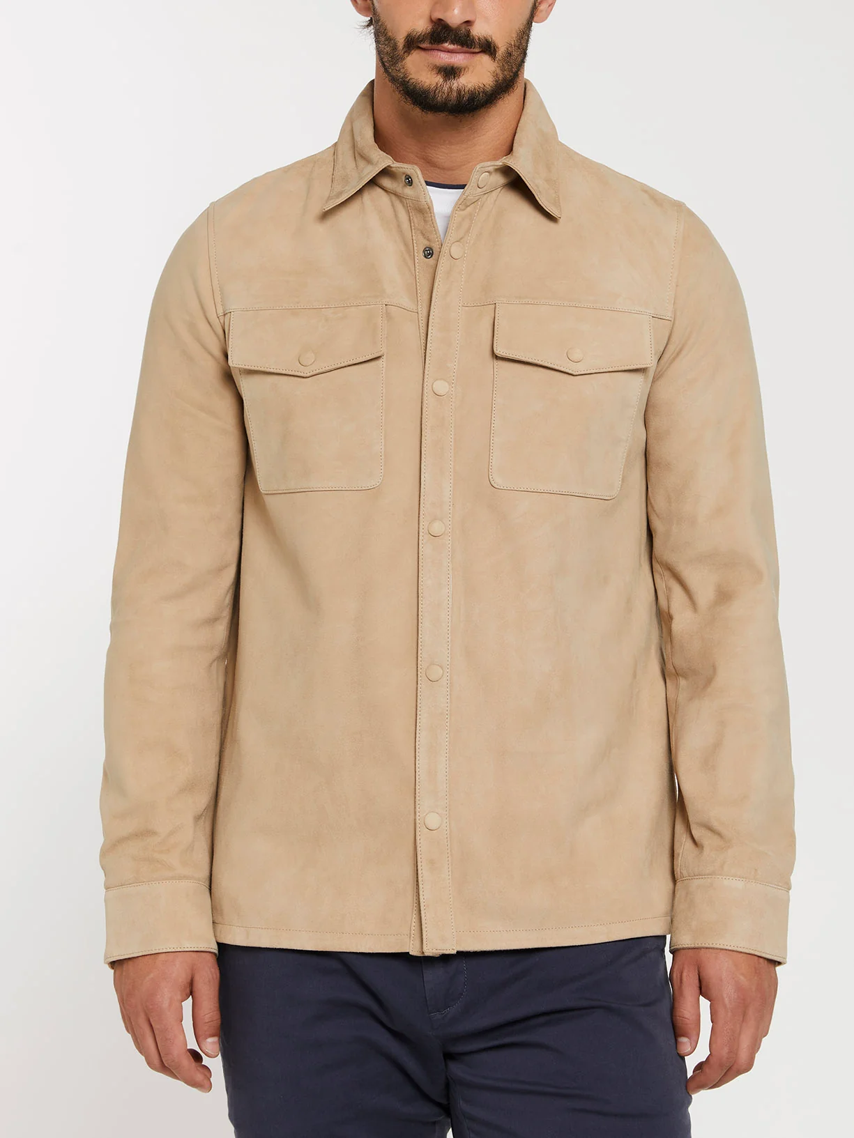 Leather overshirt - Image 5