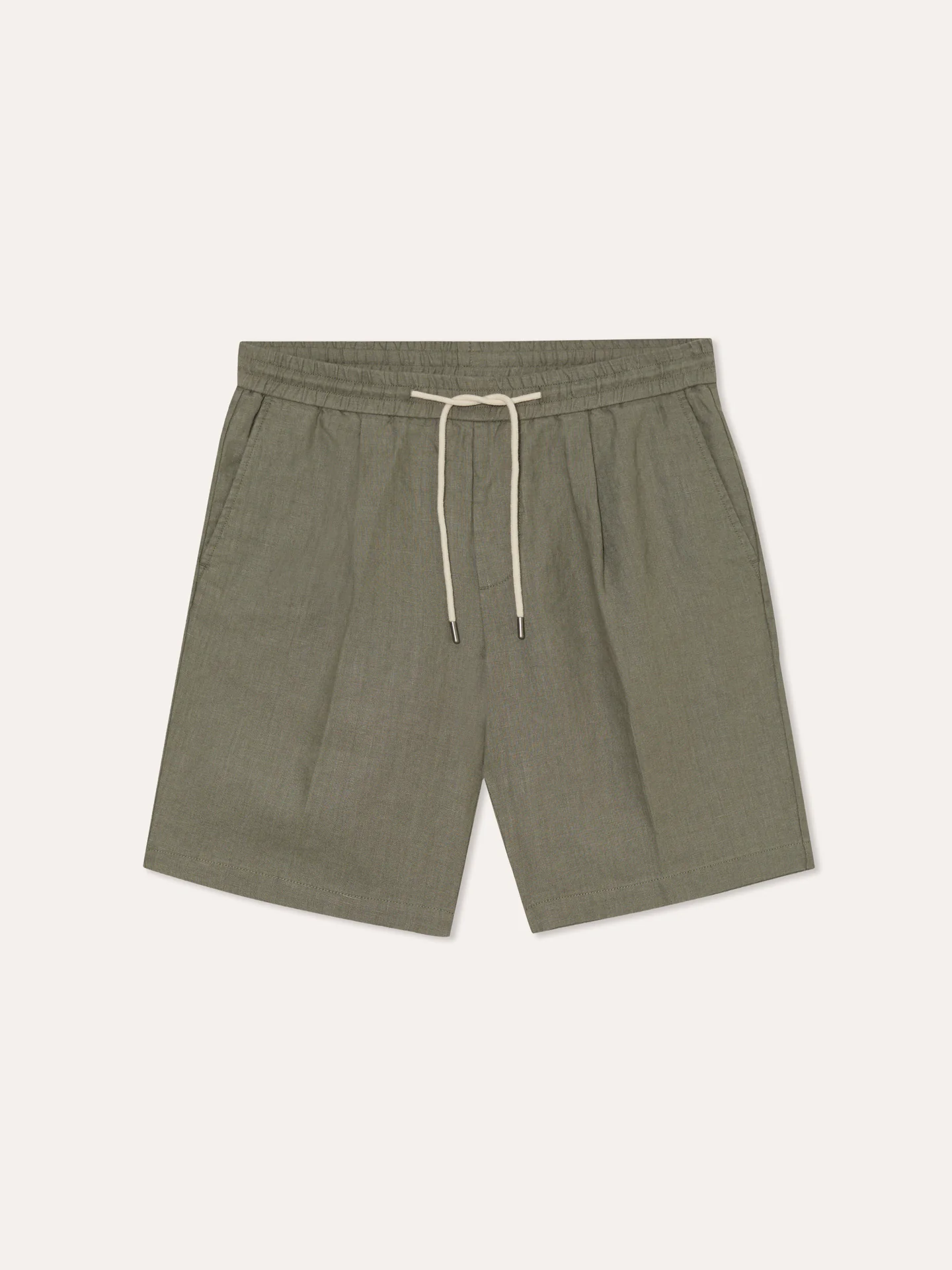 Linen Shorts with Drawstring at waistband - Image 9