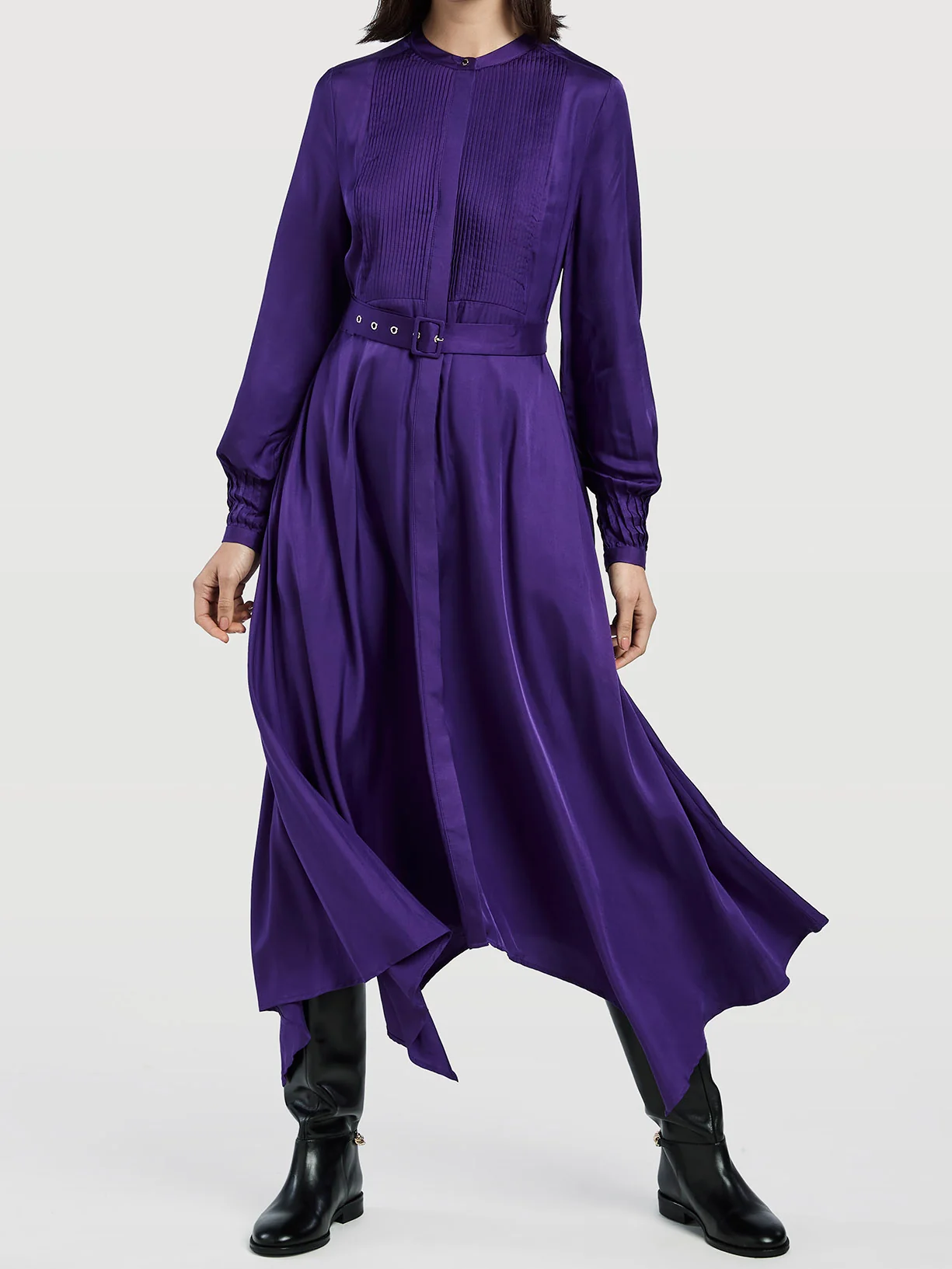 Long Dress With Asymmetric Hem