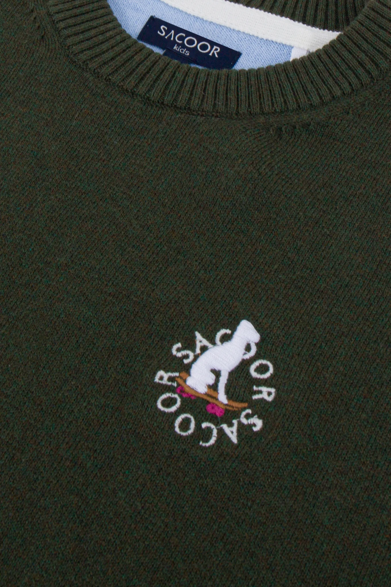Long Sleeve Crew Neck Colour Block Sweater - Image 3