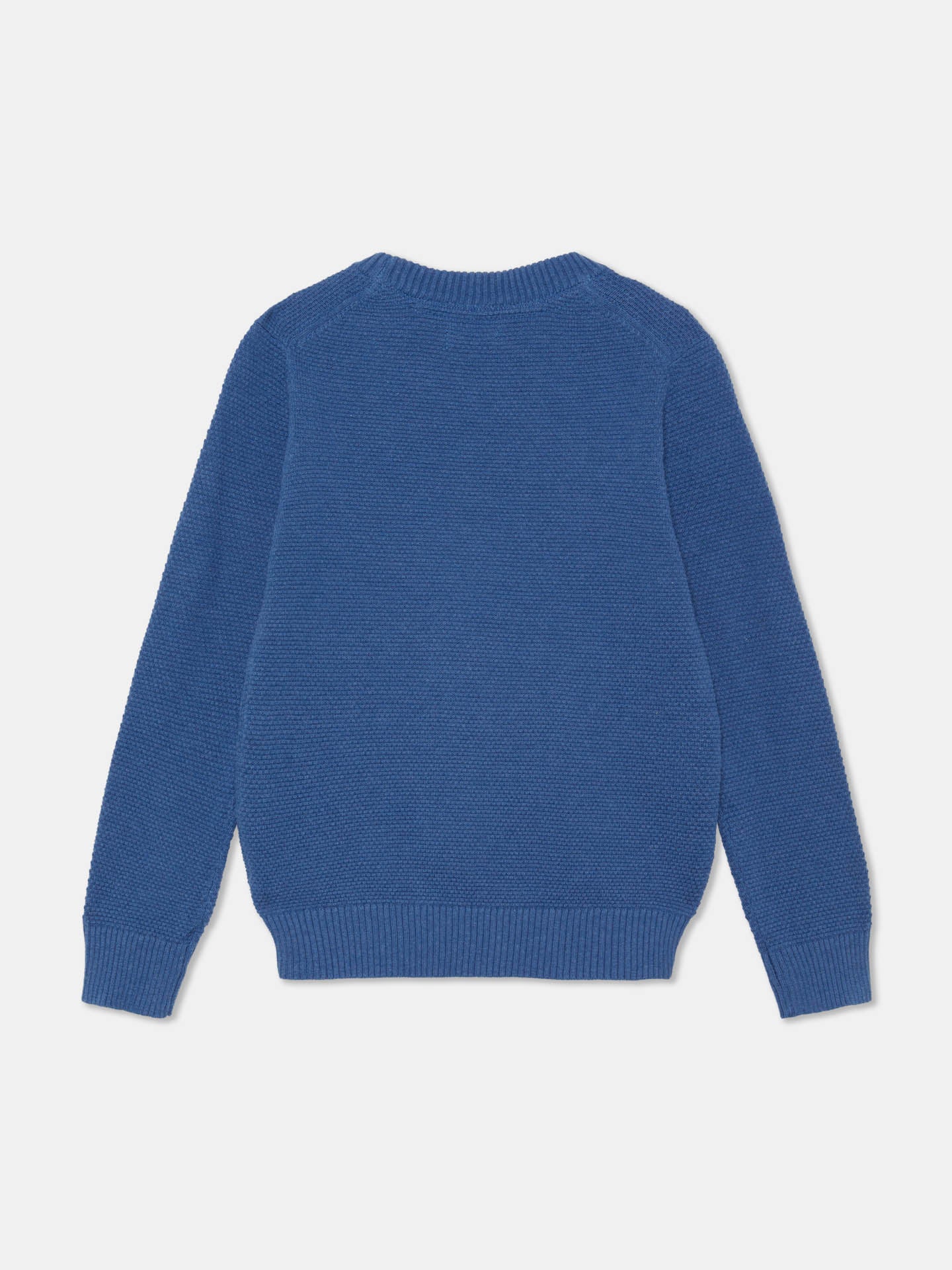 Long Sleeve Crew Neck Waffle Knit Sweater - Image 2