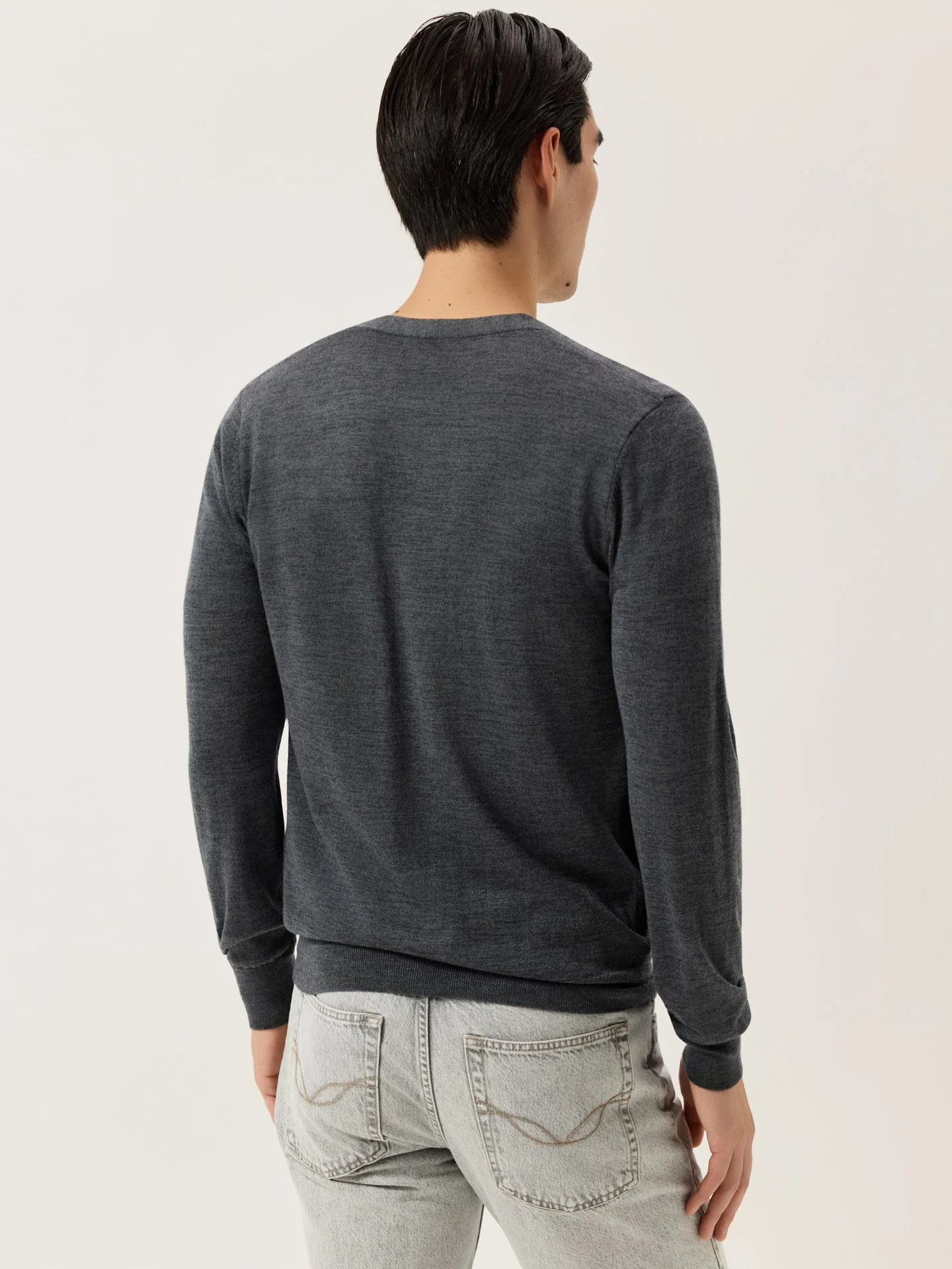 Long-Sleeve Extra Fine Merino Wool Cardigan - Image 7