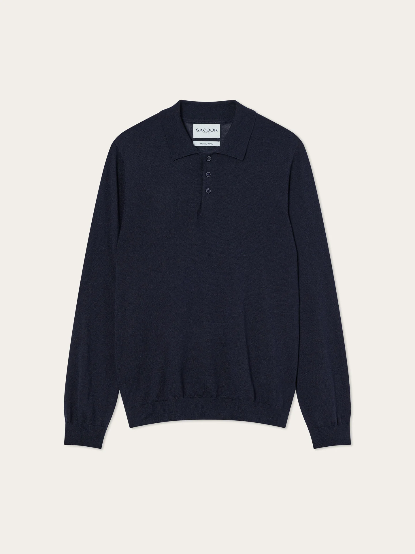 Long Sleeve Polo Sweater In Extra Fine Merino Wool - Image 11