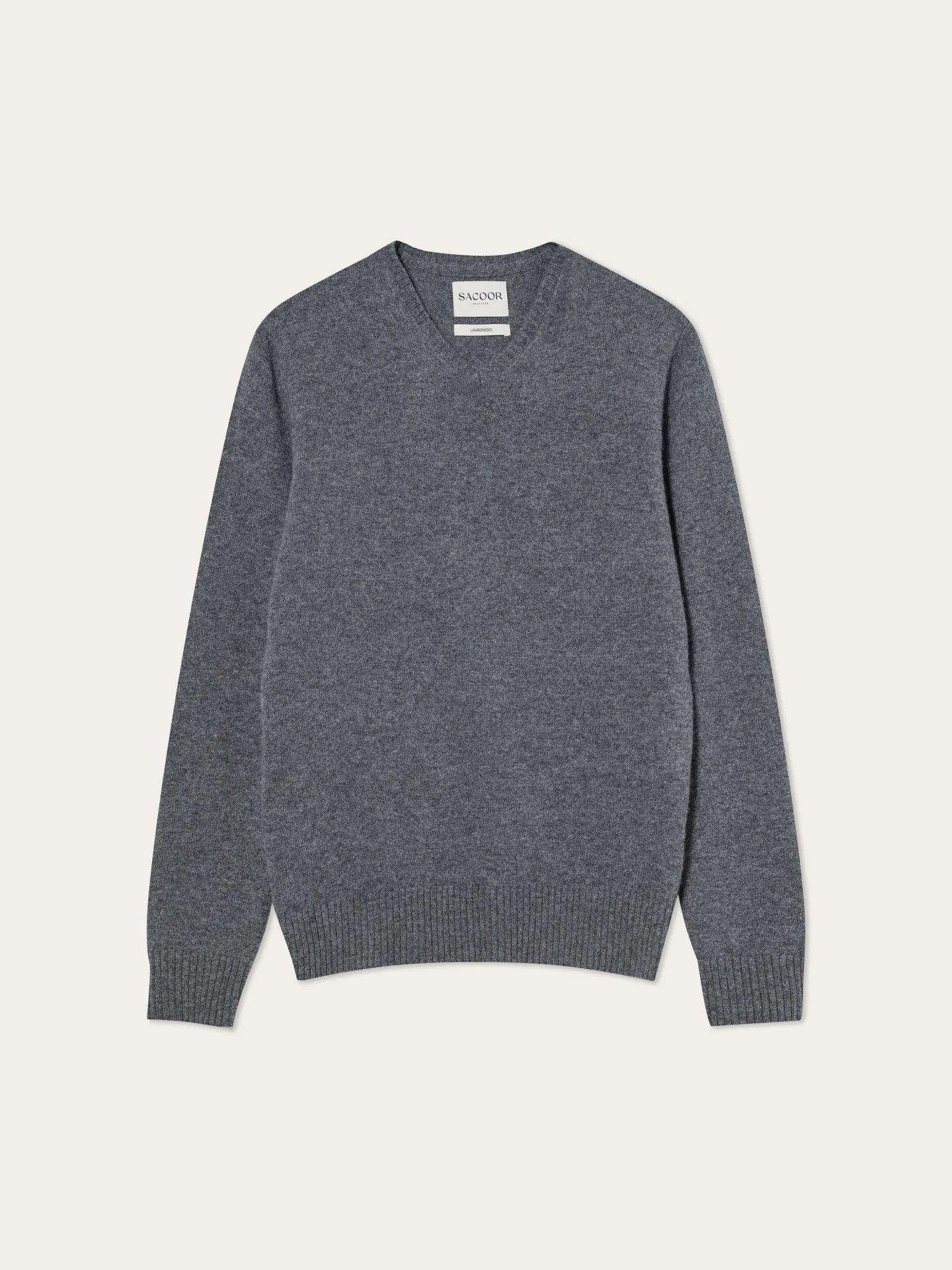 Long Sleeve V-Neck Sweater In Pure Lambswool - Image 16