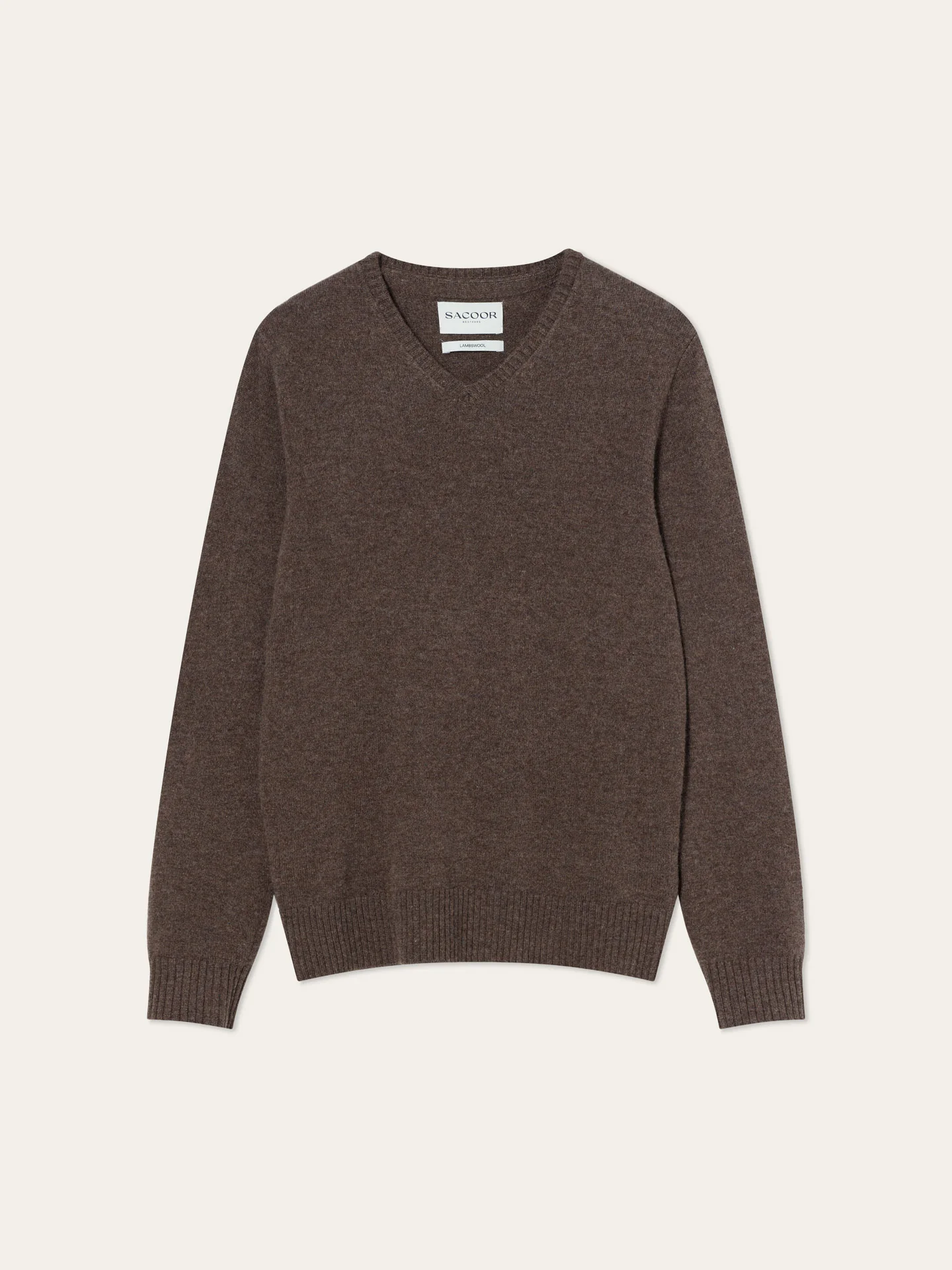 Long Sleeve V-Neck Sweater In Pure Lambswool - Image 4
