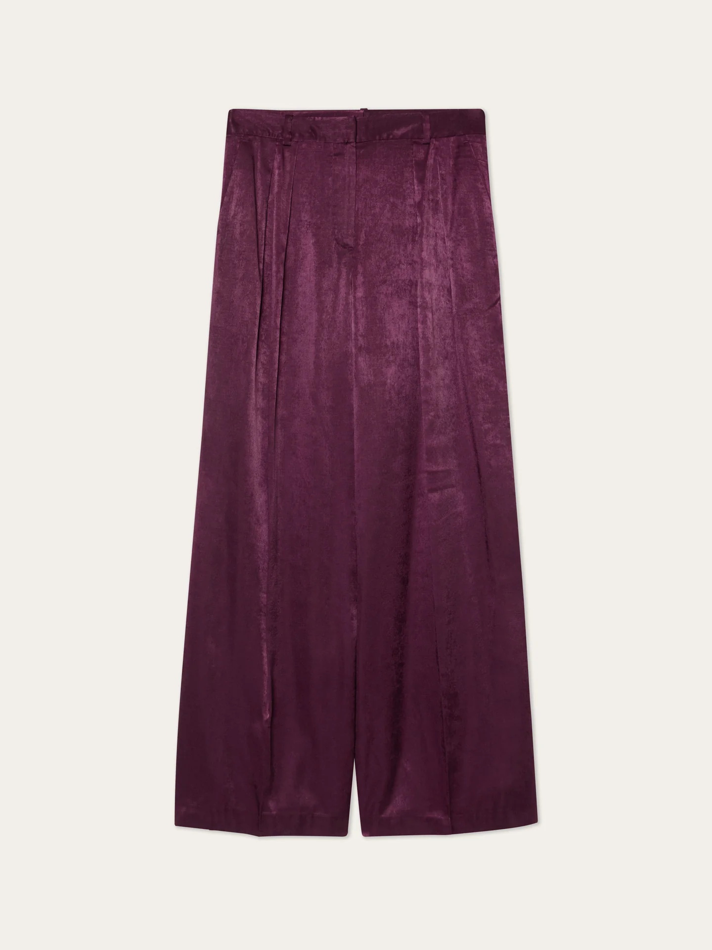 Loose Fit Trousers In Rayon Blend With Front Pleats - Image 4