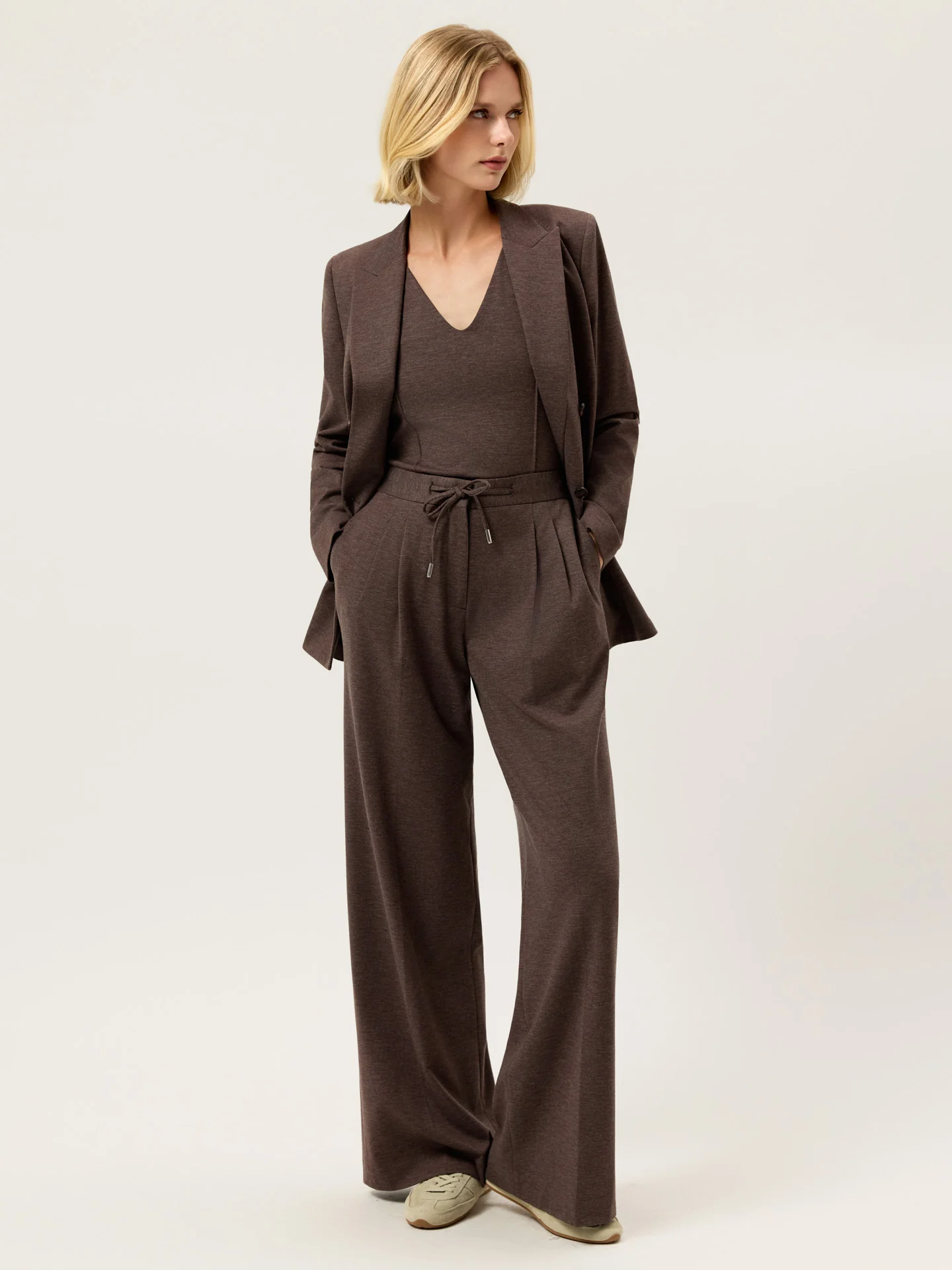 Luxe Leisure Edition V-Neck Top In Rayon Blend - Image 3