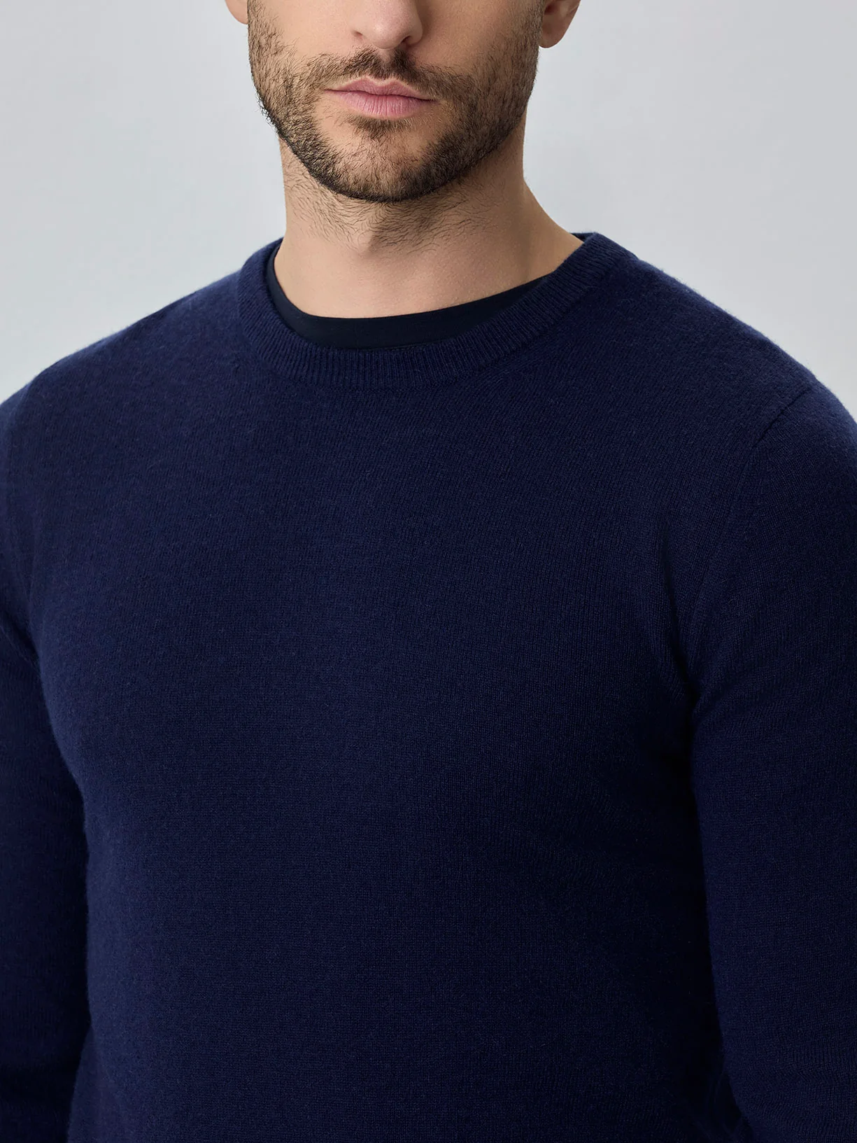 Machine Washable Crew Neck Sweater With Long Sleeves In Lambswool Blend - Image 5