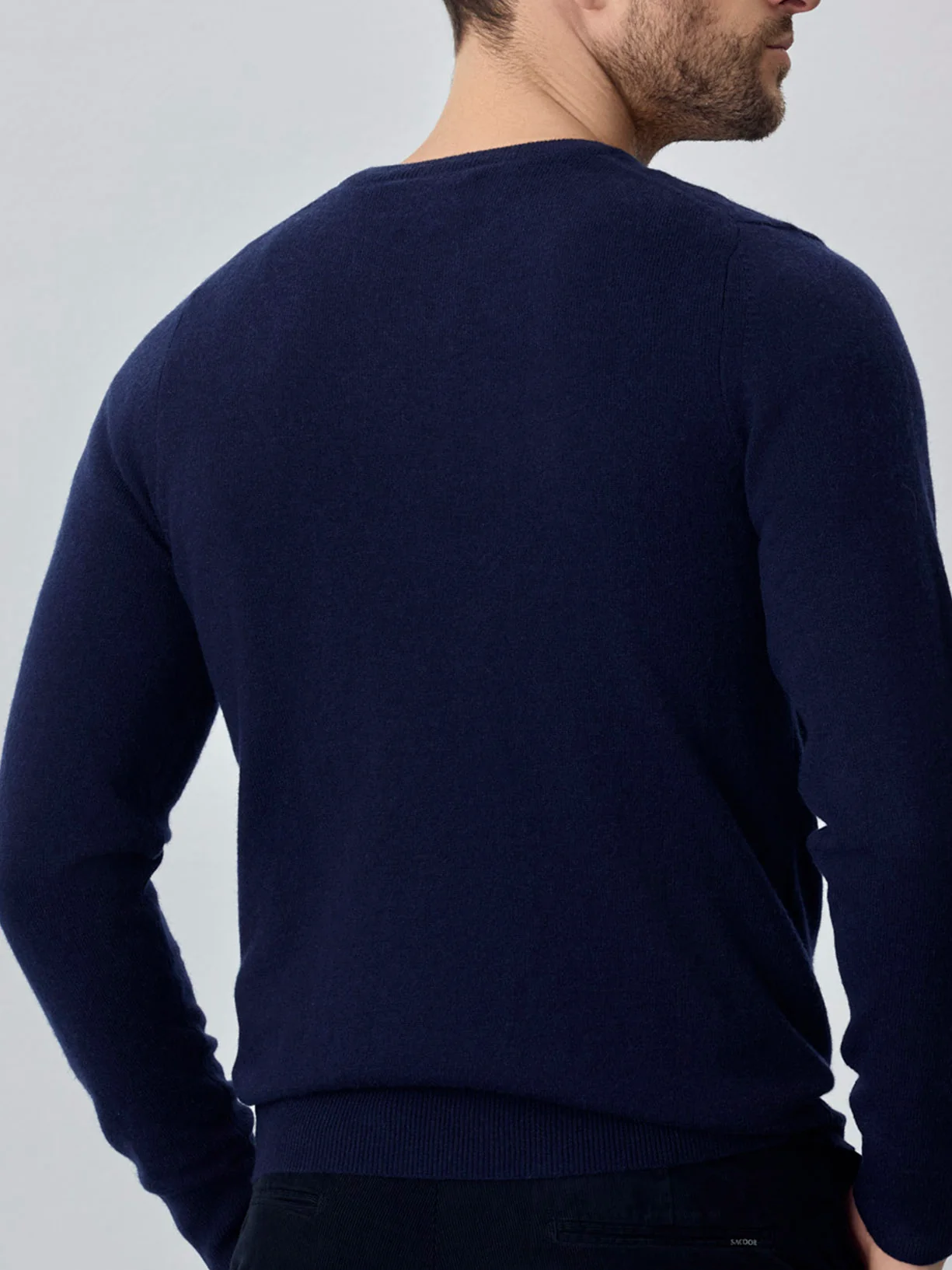 Machine Washable Crew Neck Sweater With Long Sleeves In Lambswool Blend - Image 6