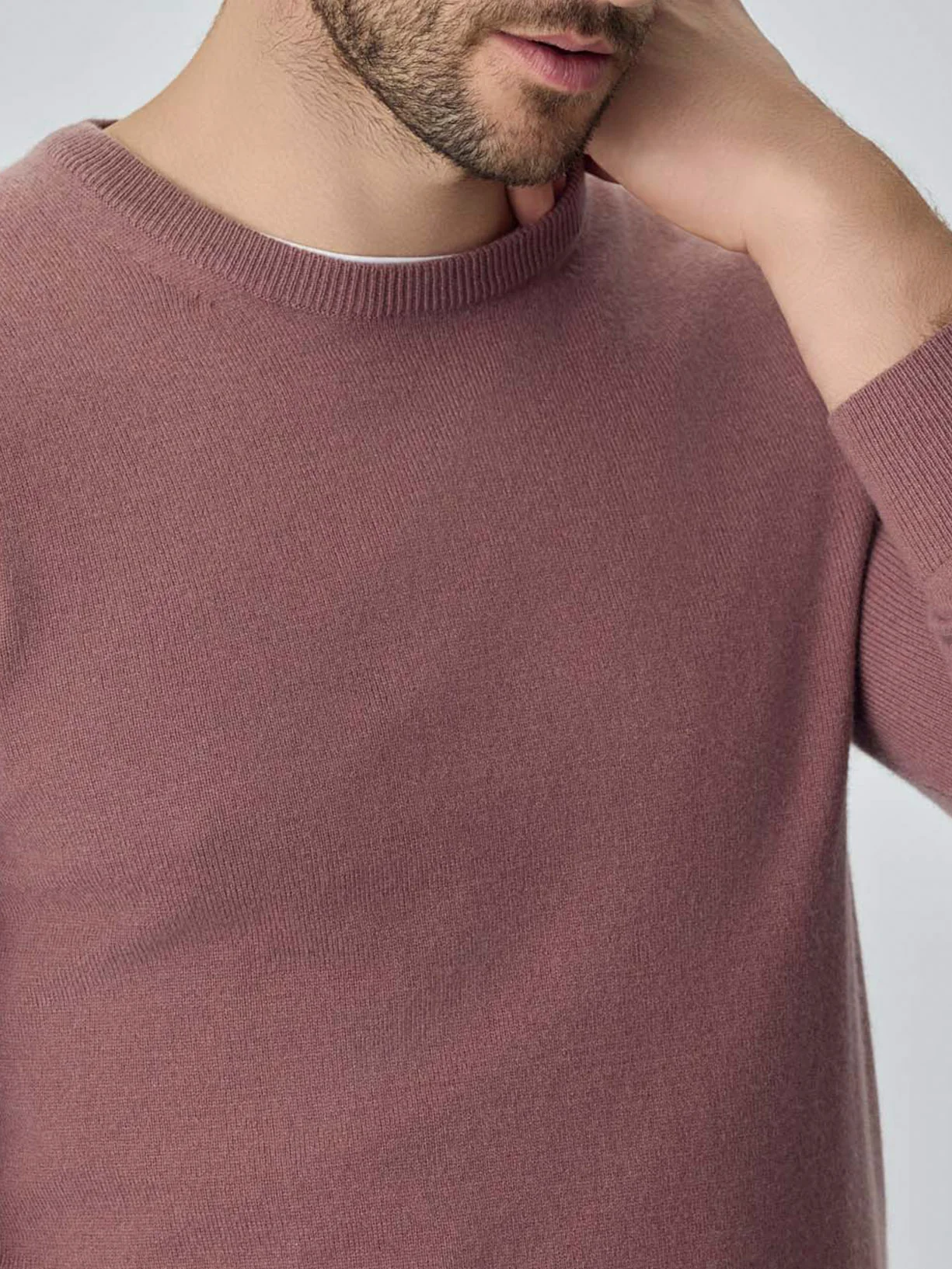 Machine Washable Crew Neck Sweater With Long Sleeves In Lambswool Blend - Image 8