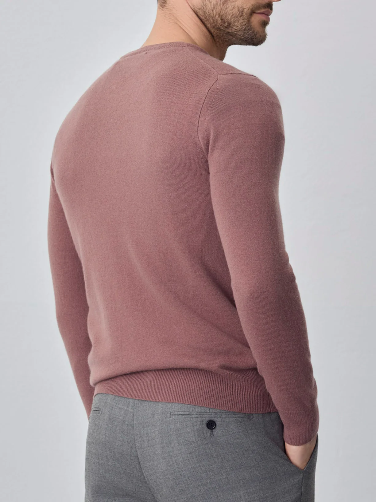 Machine Washable Crew Neck Sweater With Long Sleeves In Lambswool Blend - Image 9