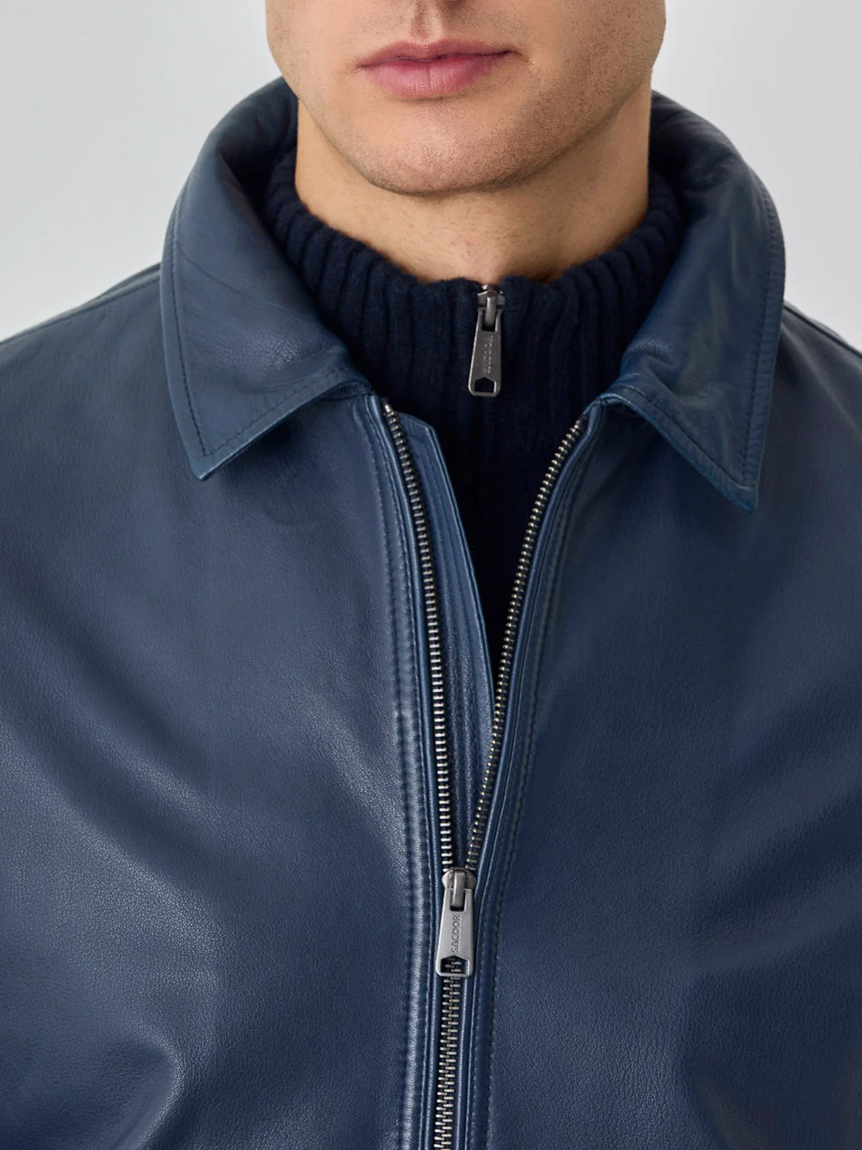 Machine Washable Half-Zip Sweater With Long Sleeves In Lambswool - Image 4