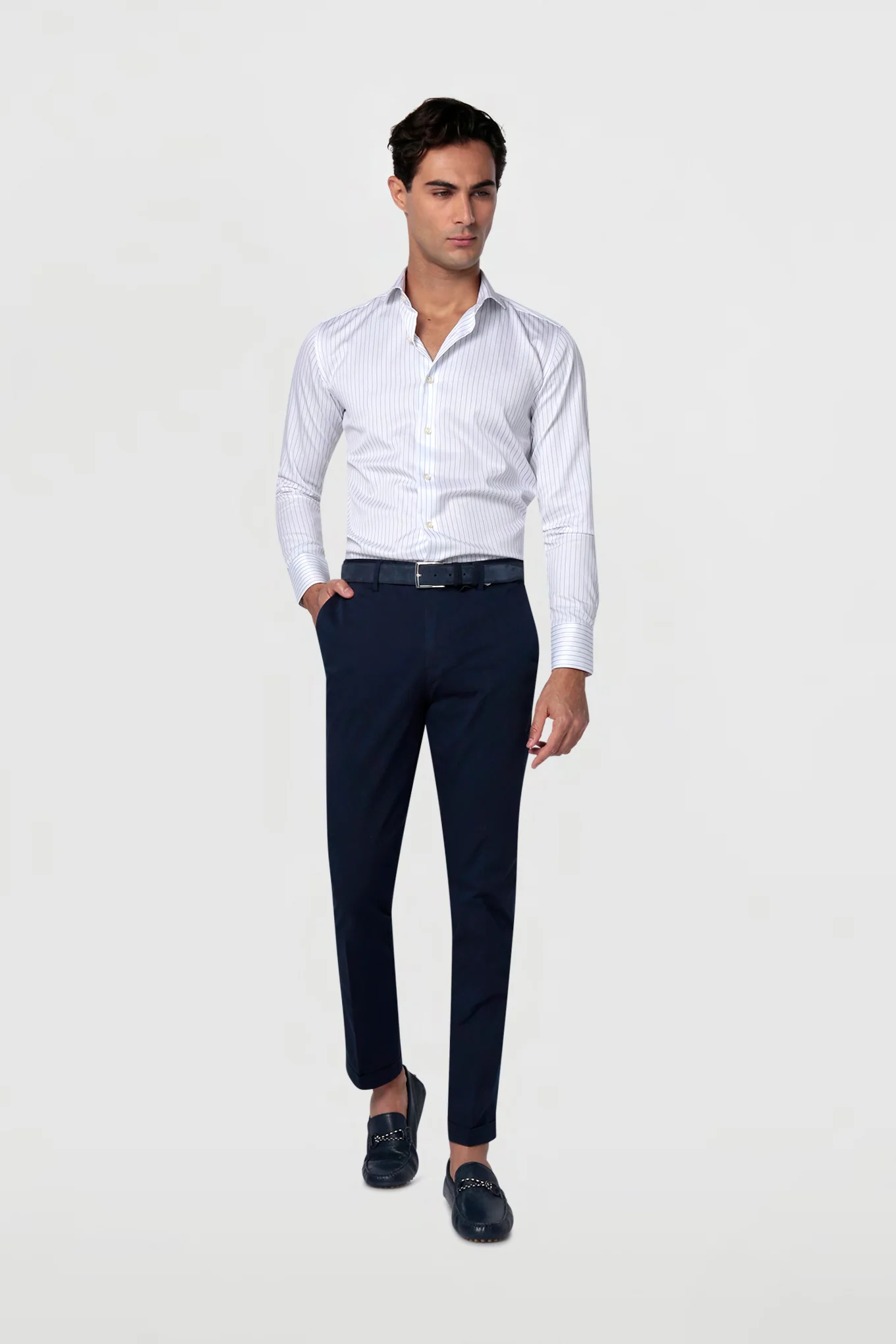 Men's Casual Slim Fit Chino Trousers - Image 10