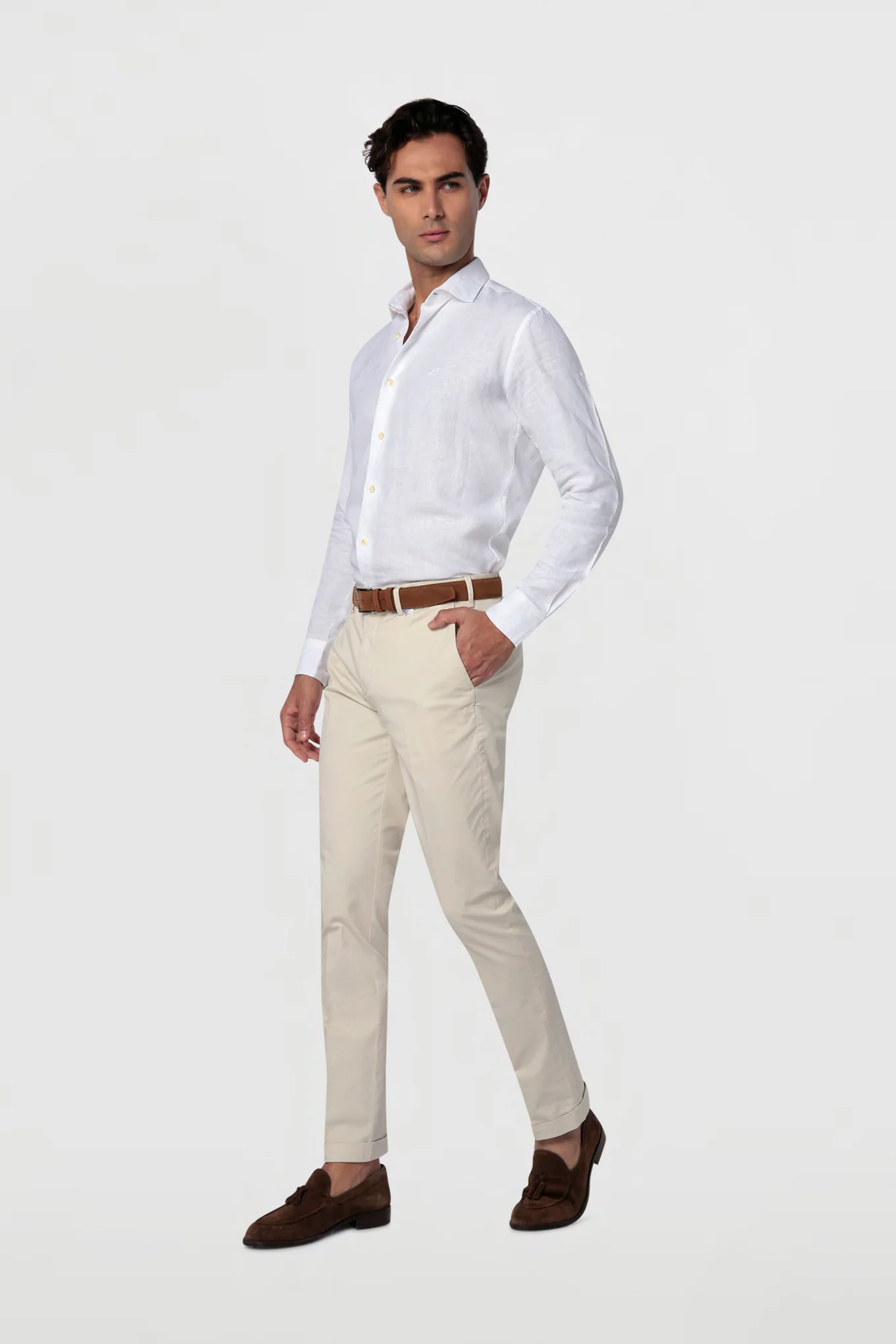 Men's Casual Slim Fit Chino Trousers - Image 24