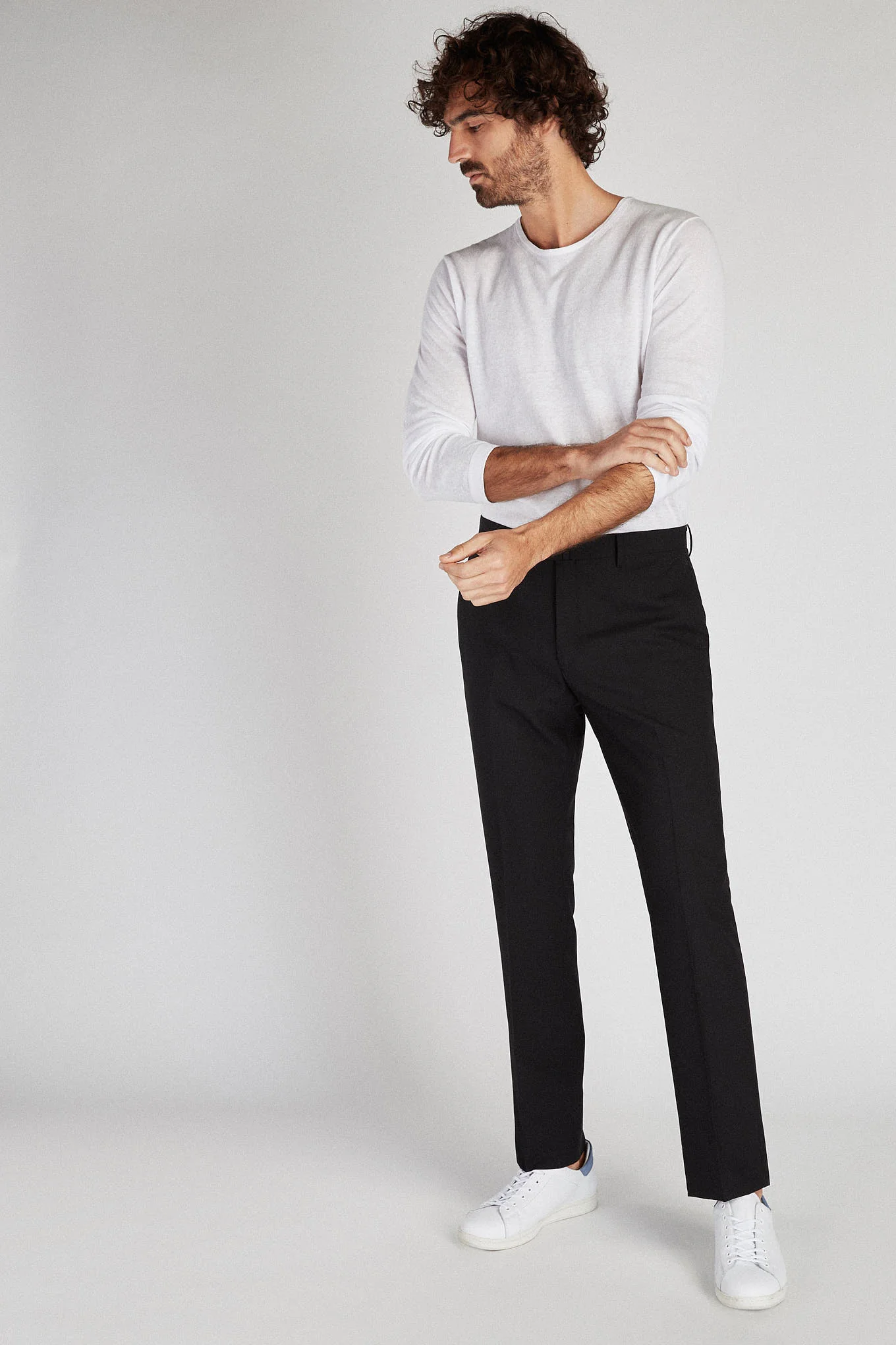 Men's Classic Slim Fit Wool Trousers