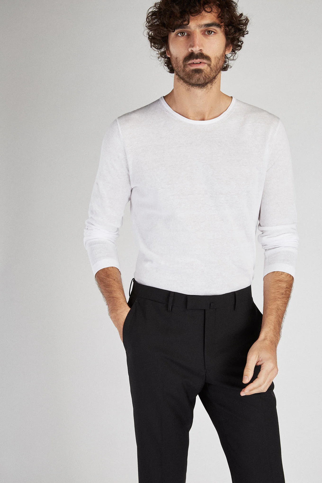 Men's Classic Slim Fit Wool Trousers - Image 2