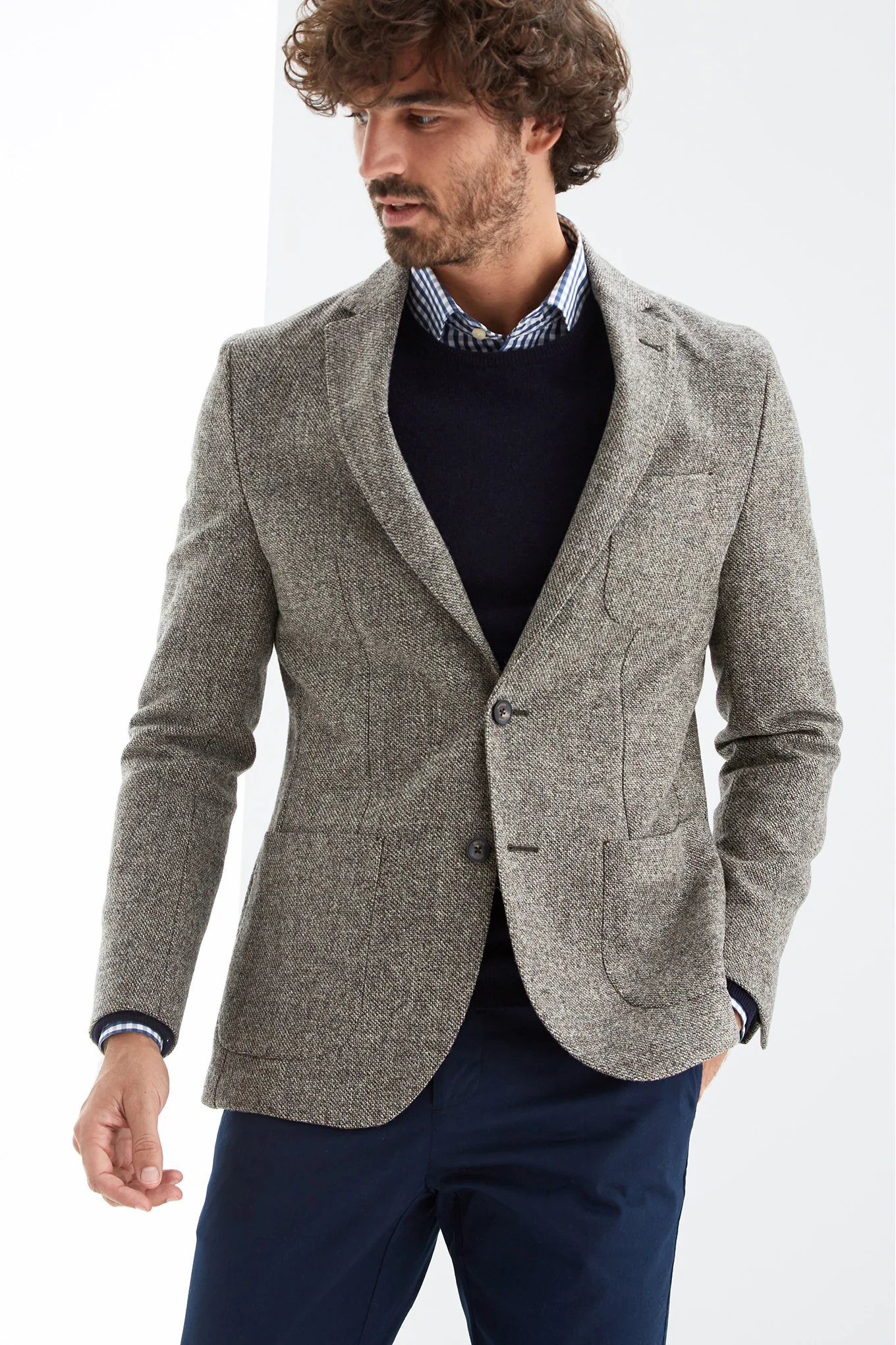 Men's Mingled Wool Blazer - Image 3