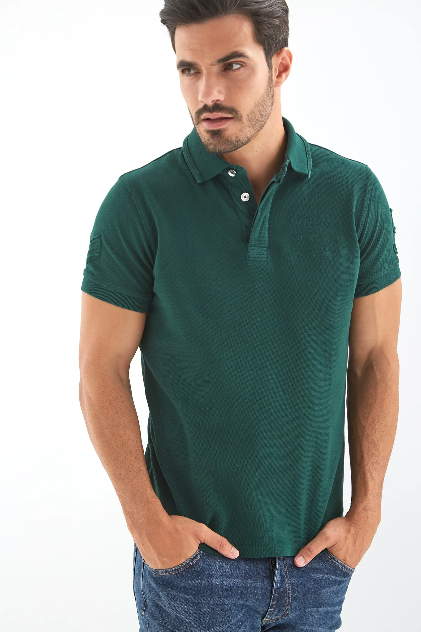 Men's Plain Piquet Polo Shirt - Image 7