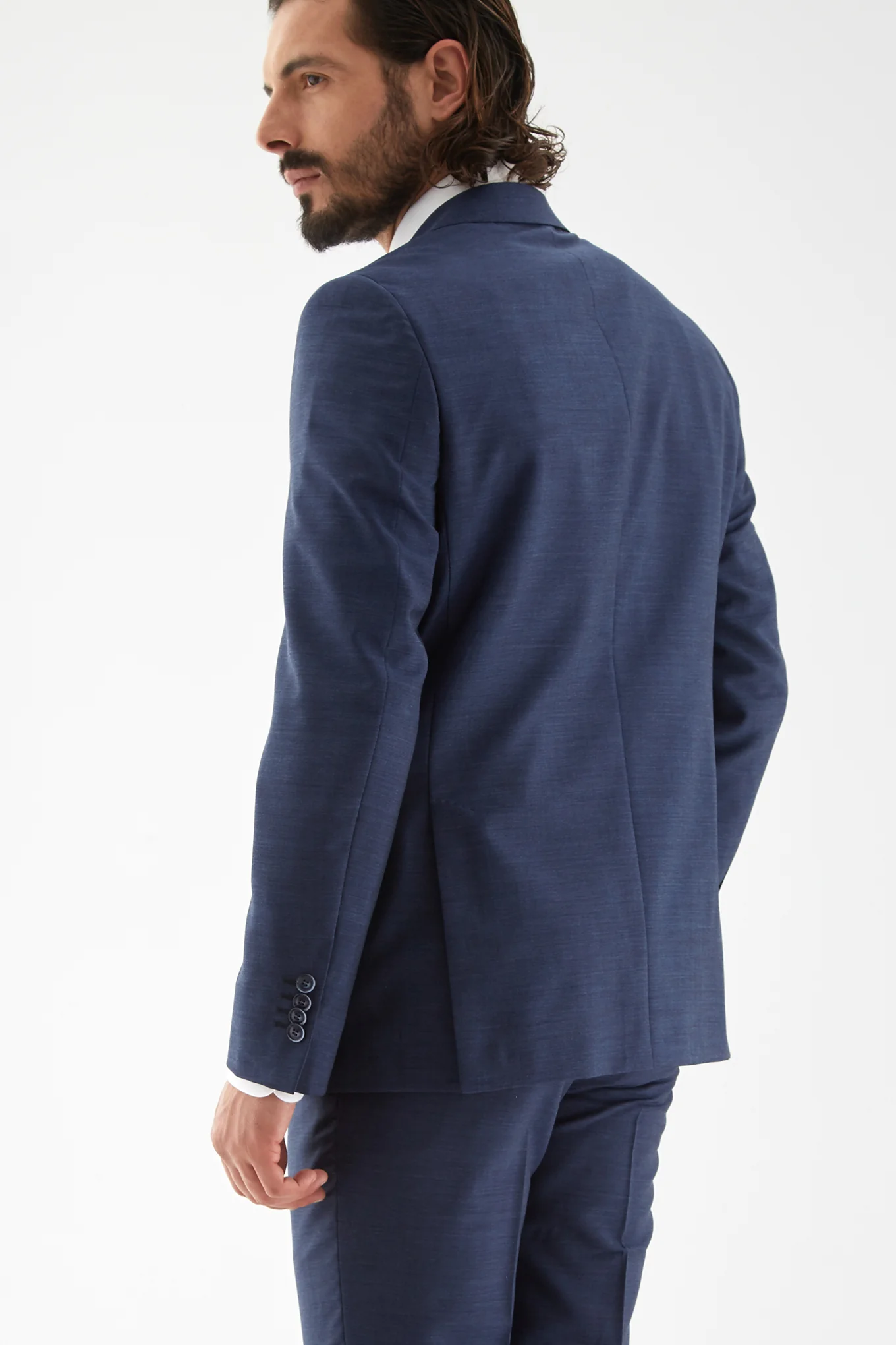 Men's Silk Slim Fit Classic Suit - Image 2