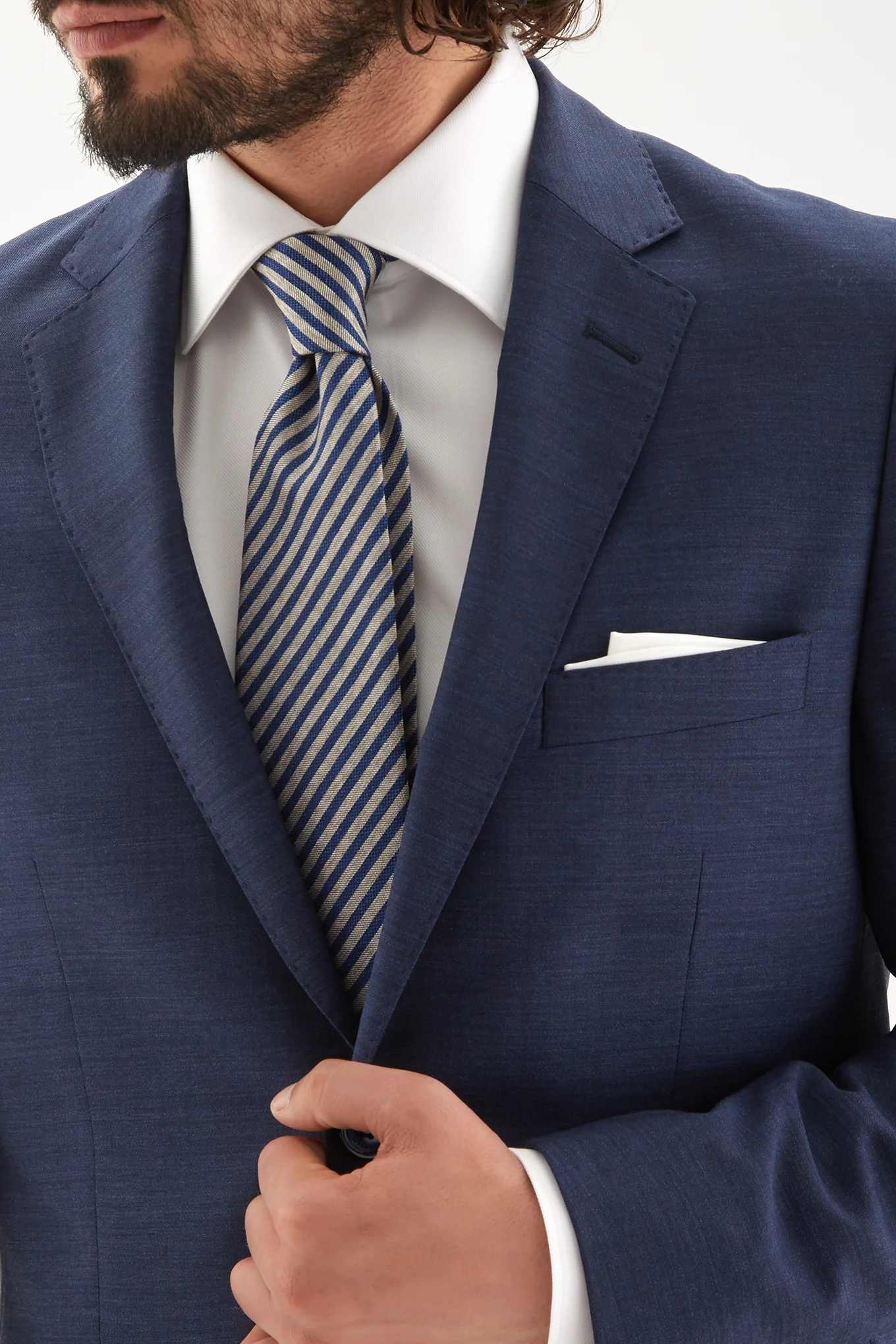 Men's Silk Slim Fit Classic Suit - Image 3