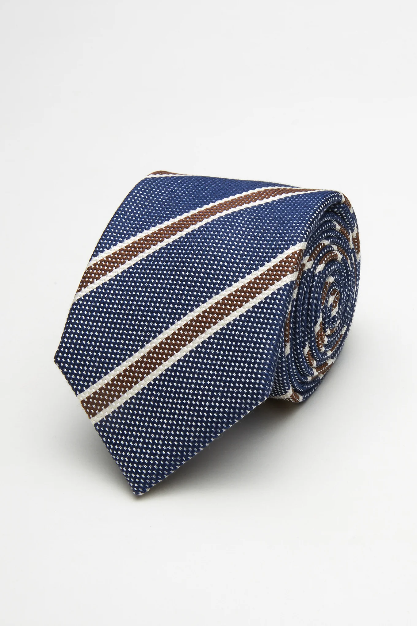 Men's Small Polka Dot and Striped Pattern Tie