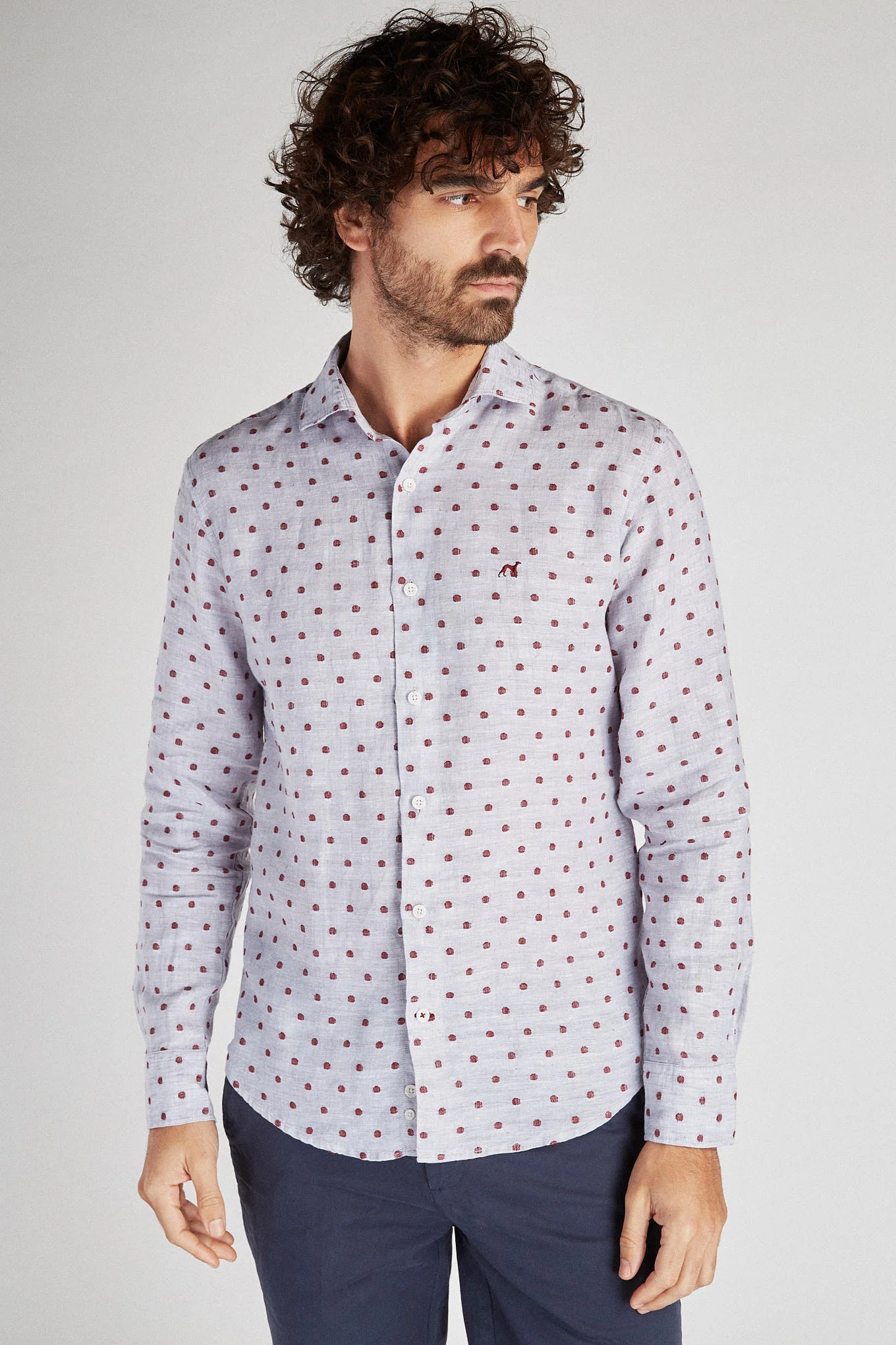 Men's Sport Slim Fit Linen Shirt