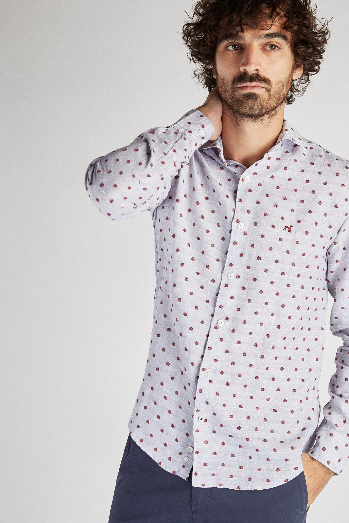 Men's Sport Slim Fit Linen Shirt - Image 3