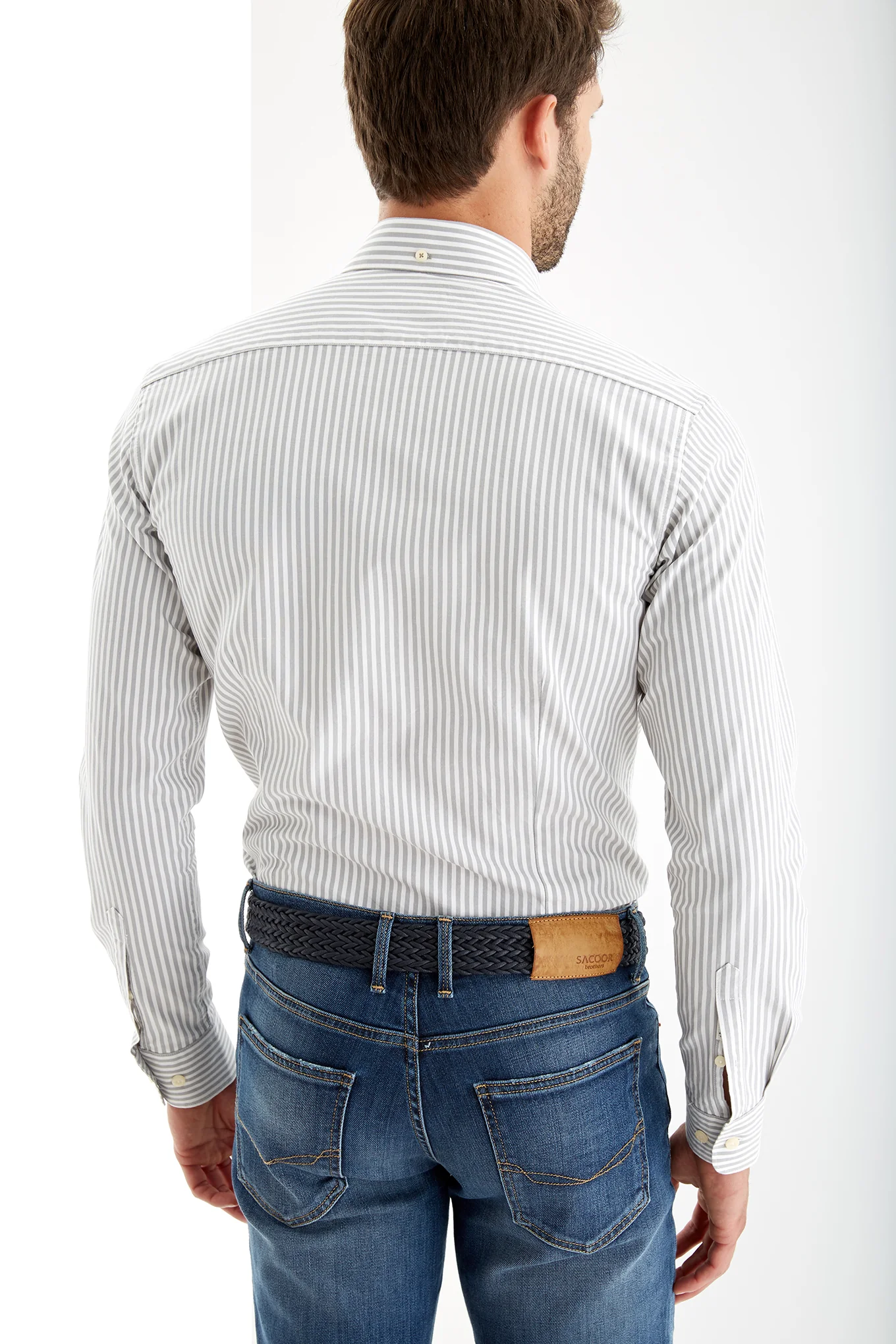 Men's Striped Casual Shirt - Image 2