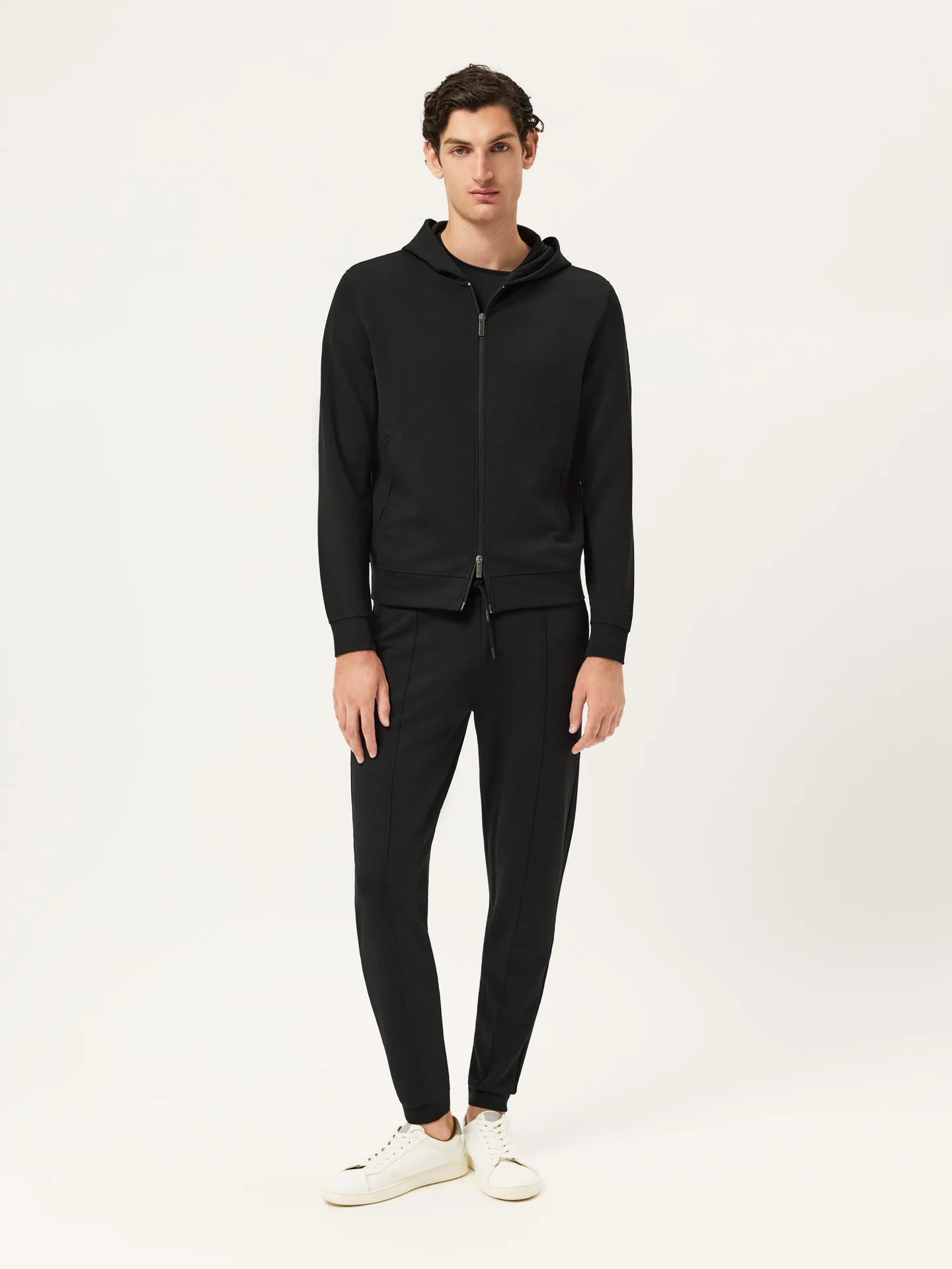 Modal Fleece Hooded Sweatshirt High Relief Logo Print - Image 3