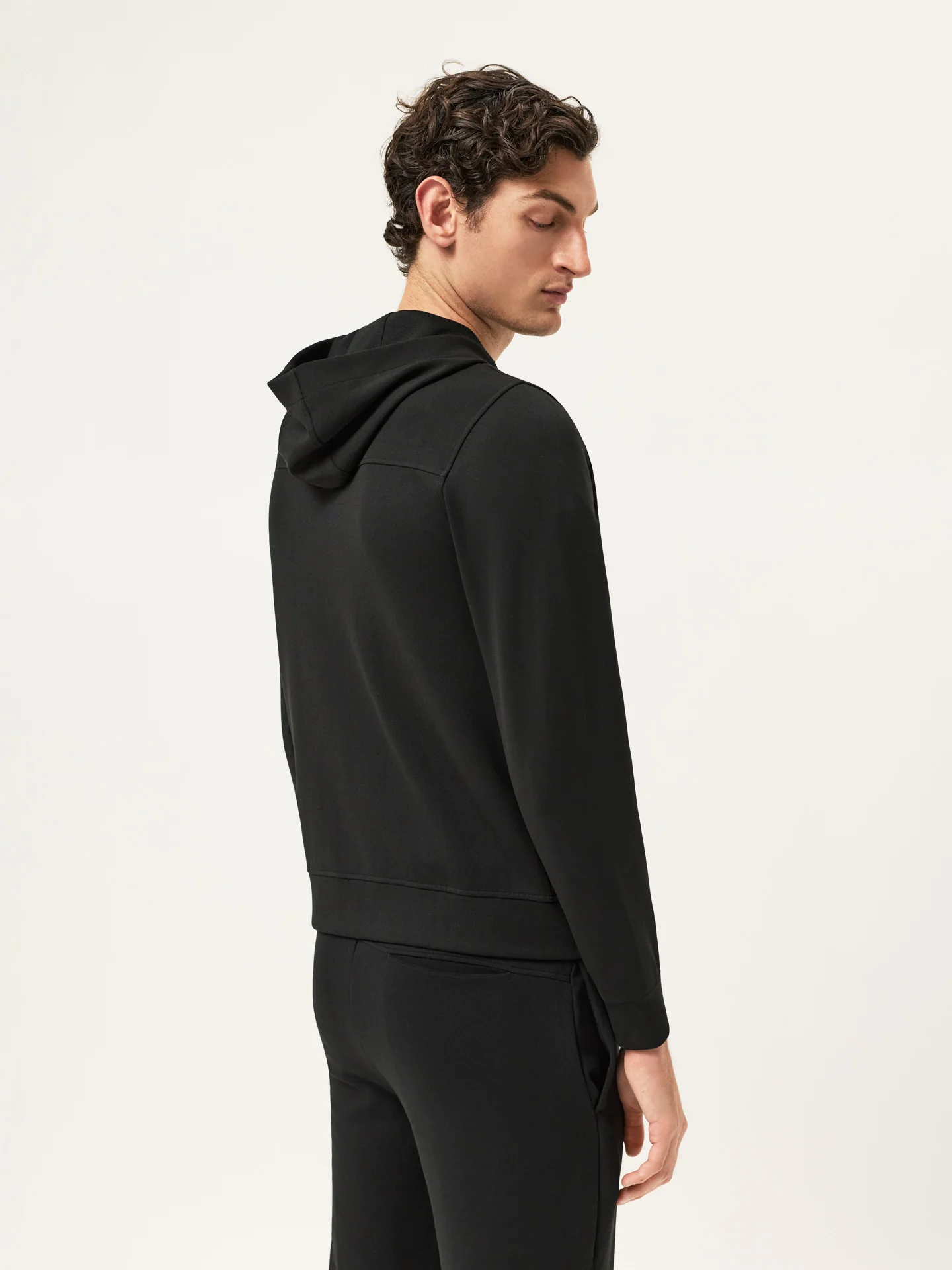 Modal Fleece Hooded Sweatshirt High Relief Logo Print - Image 4