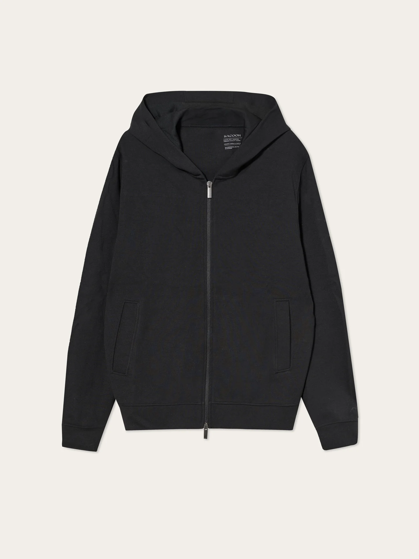 Modal Fleece Hooded Sweatshirt High Relief Logo Print - Image 5
