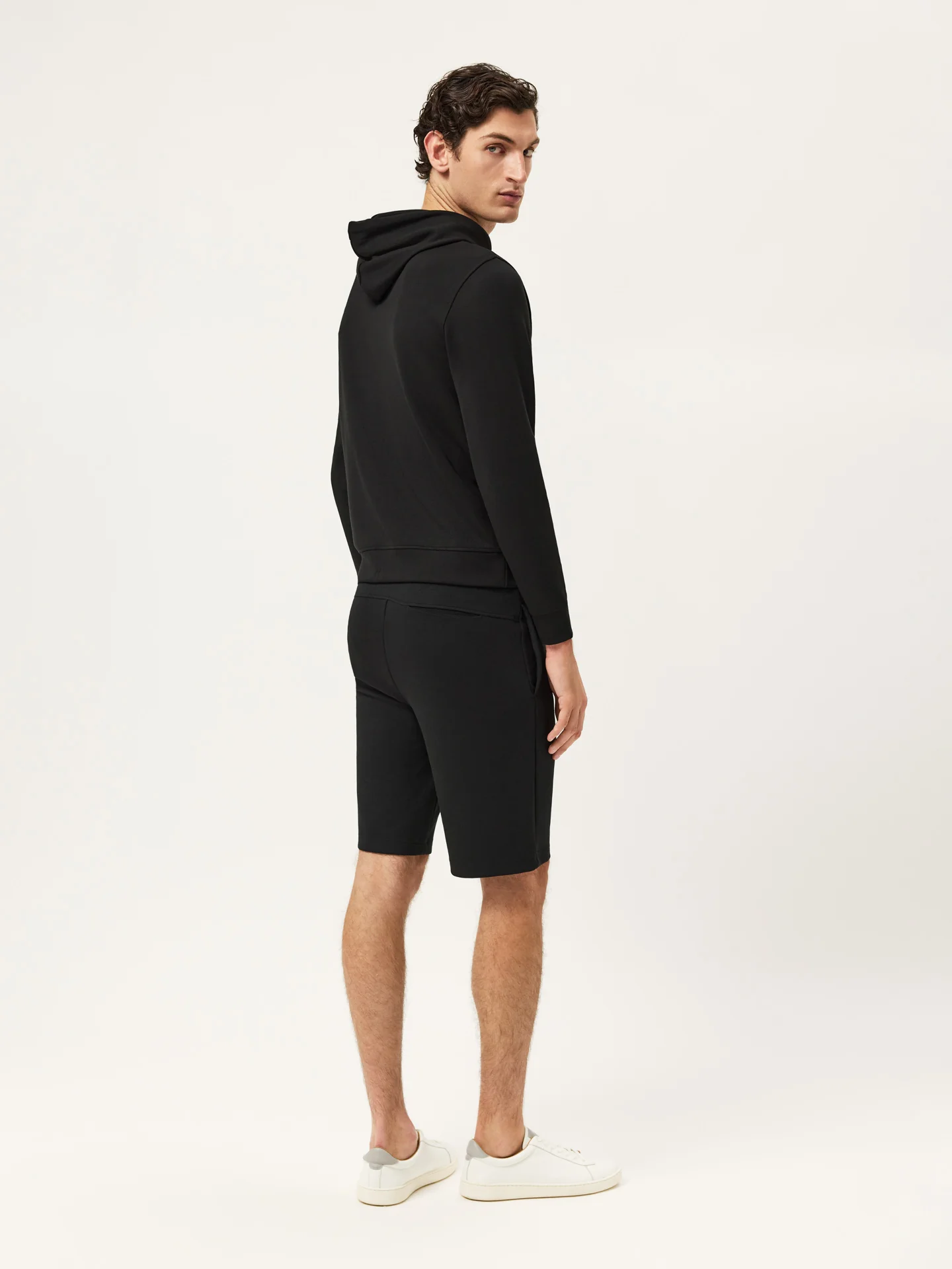 Modal Fleece Shorts With High Relief Logo Print - Image 3