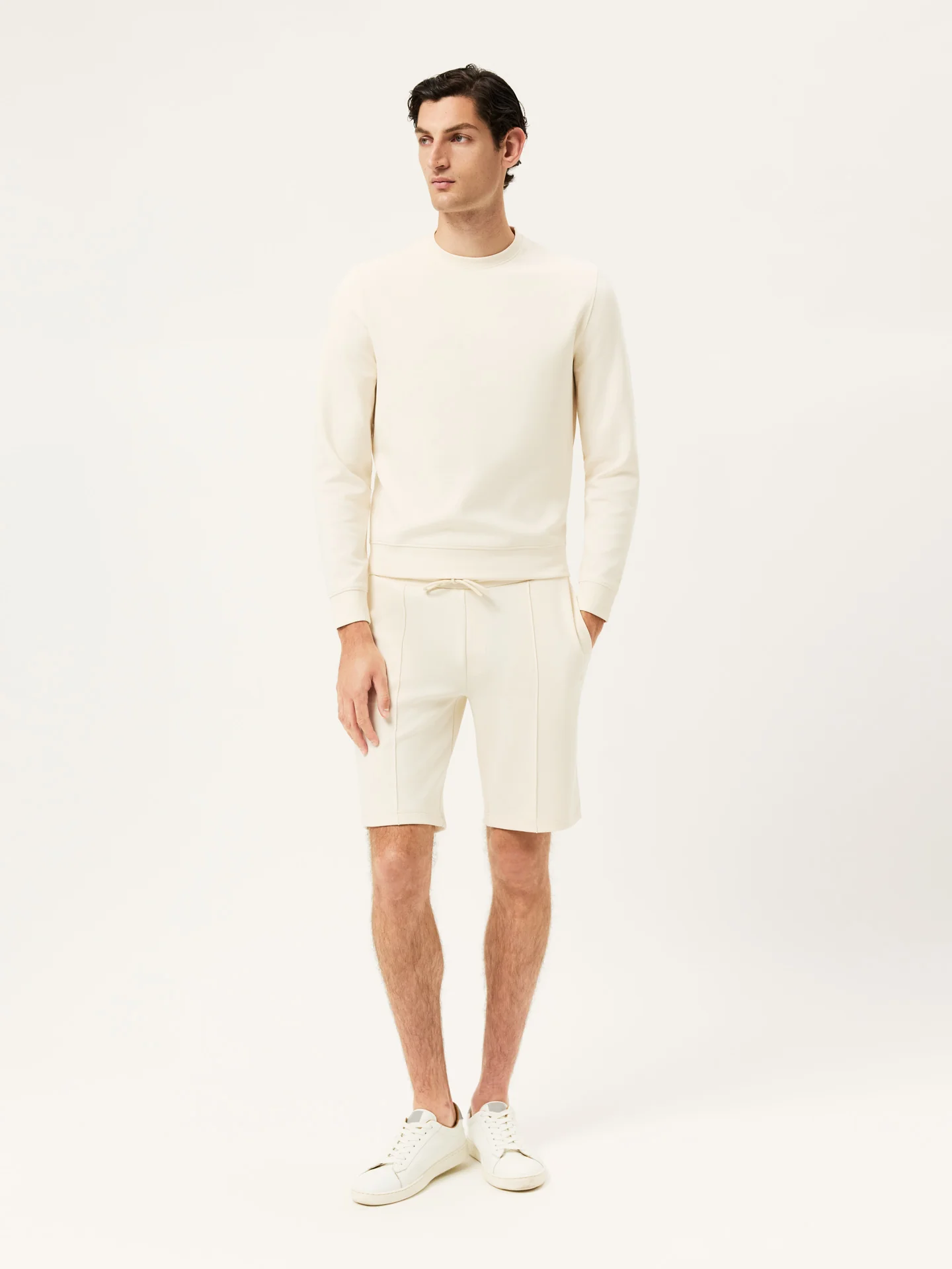 Modal Fleece Shorts With High Relief Logo Print - Image 4