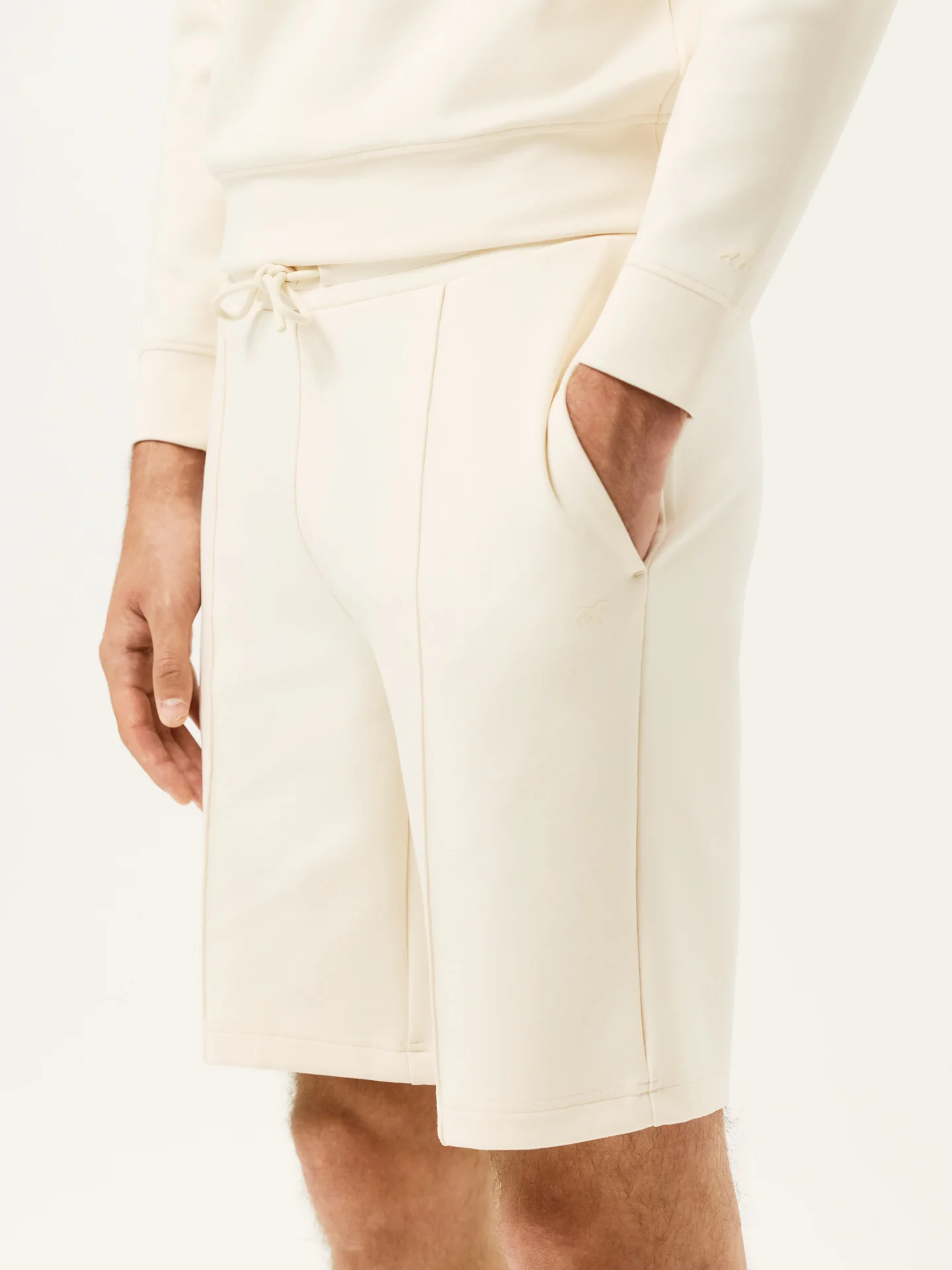 Modal Fleece Shorts With High Relief Logo Print - Image 6