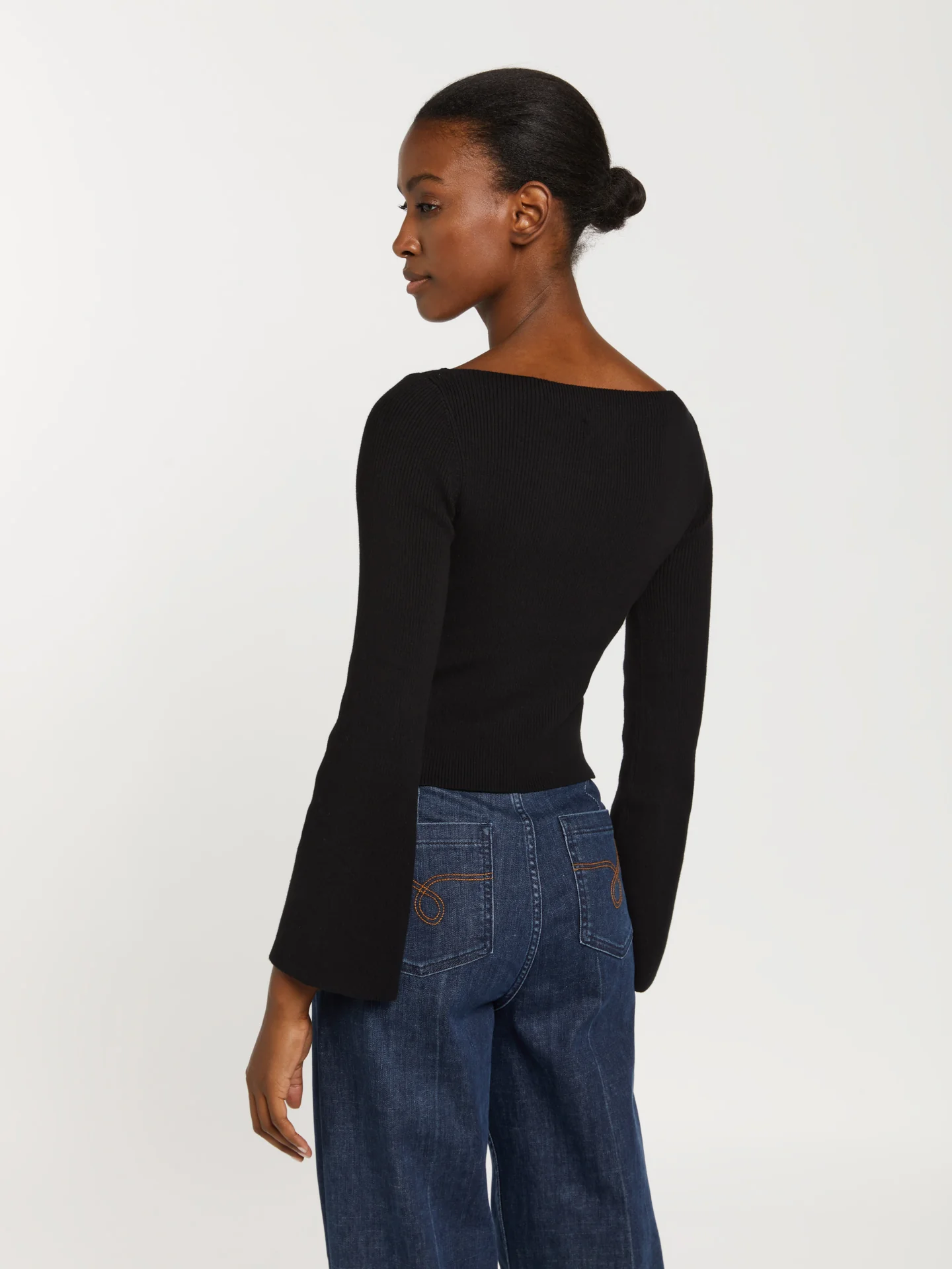 Off-the-shoulder ribbed sweater - Image 2