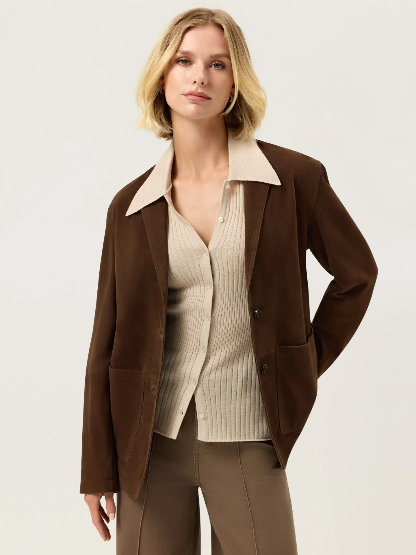 Oversized Suede Blazer