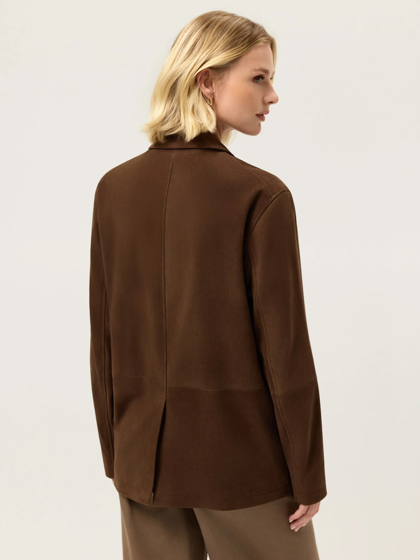 Oversized Suede Blazer - Image 4