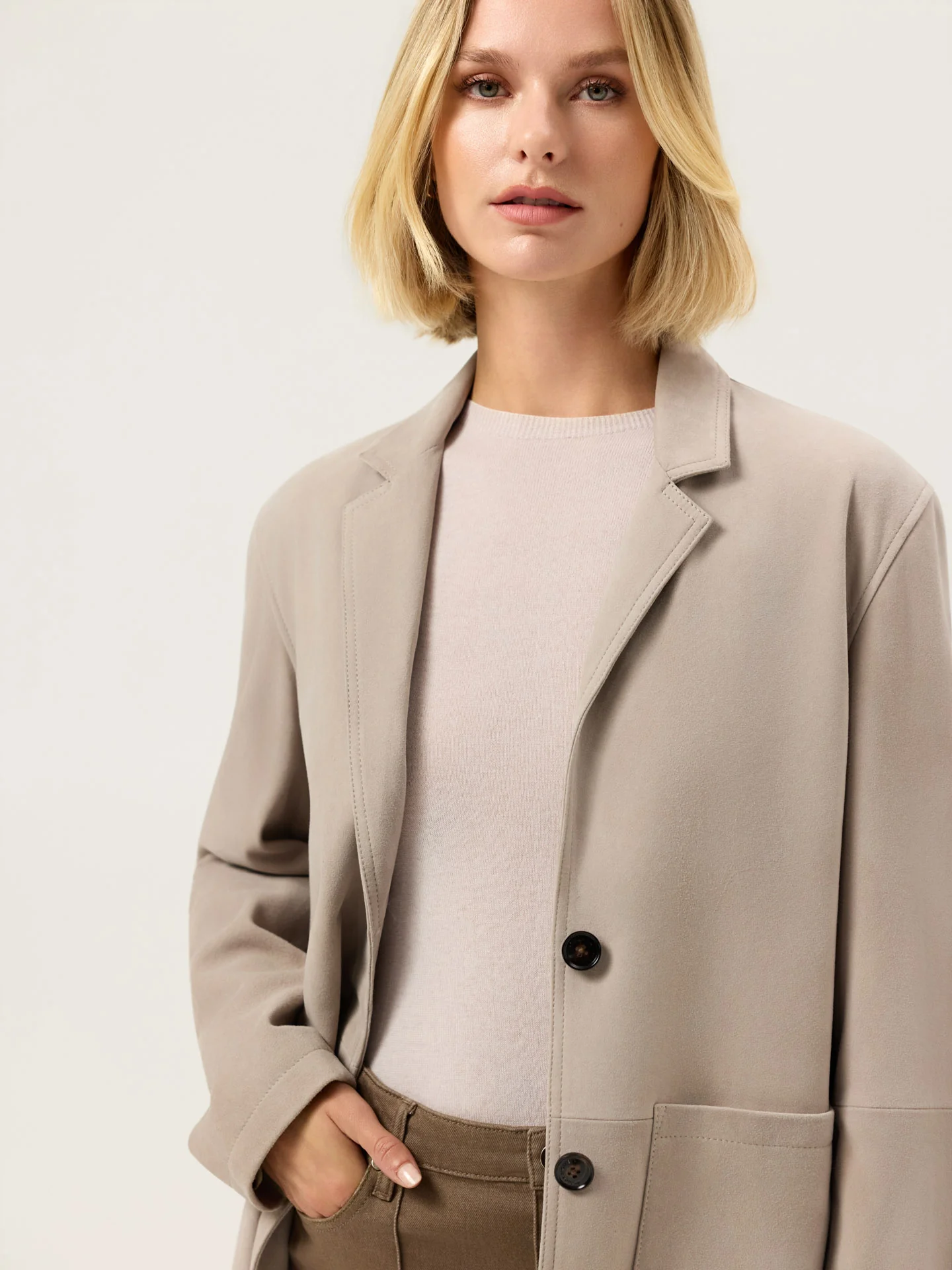 Oversized Suede Blazer - Image 7
