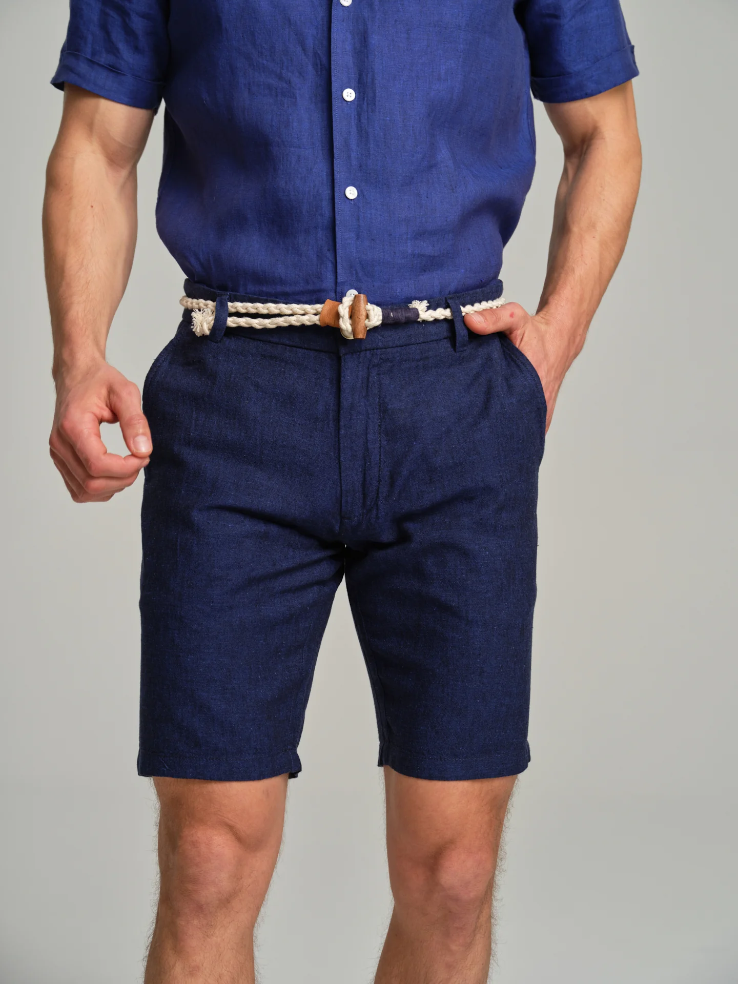 Oxford linen bermuda shorts - Image 12
