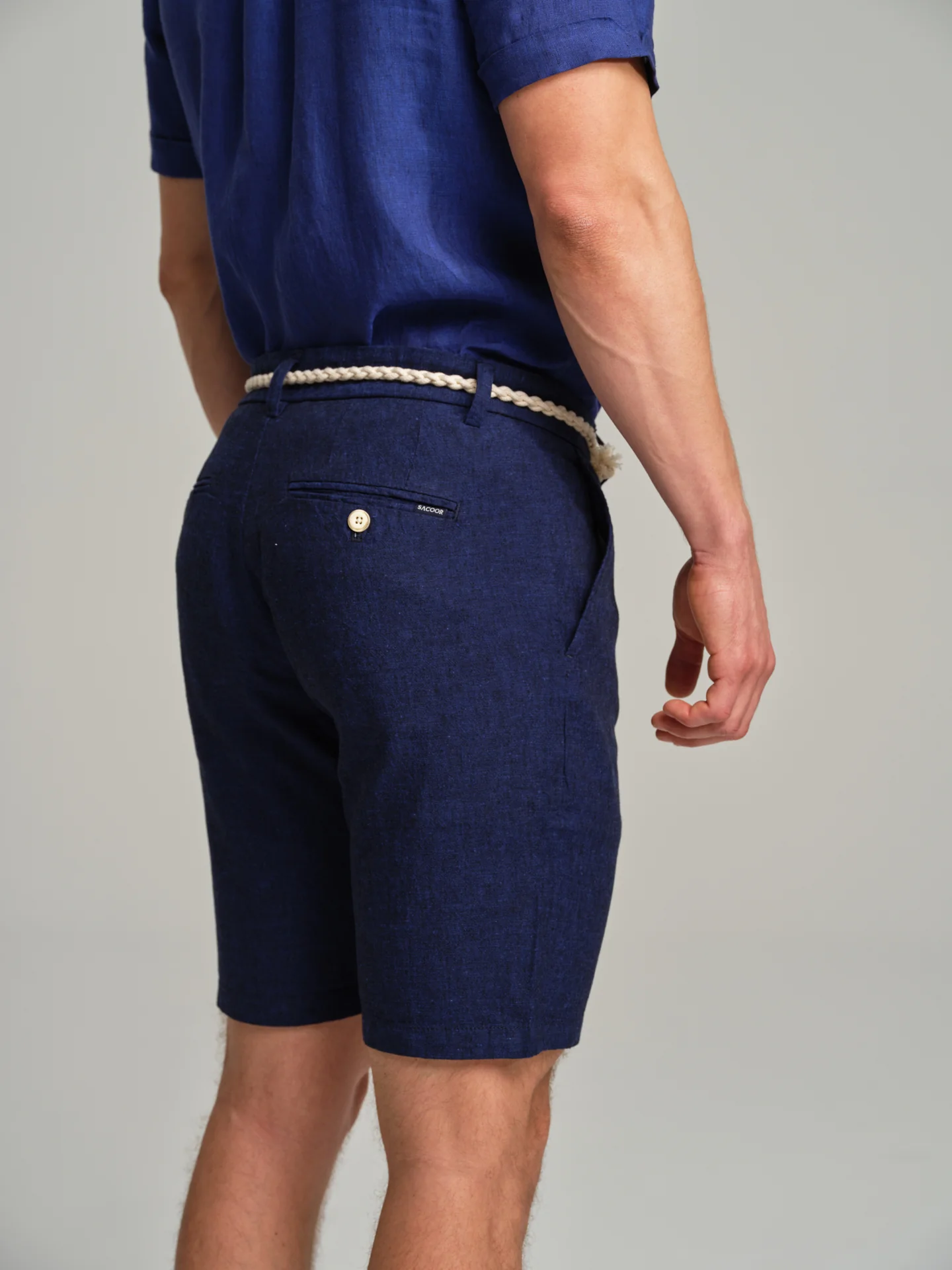 Oxford linen bermuda shorts - Image 14