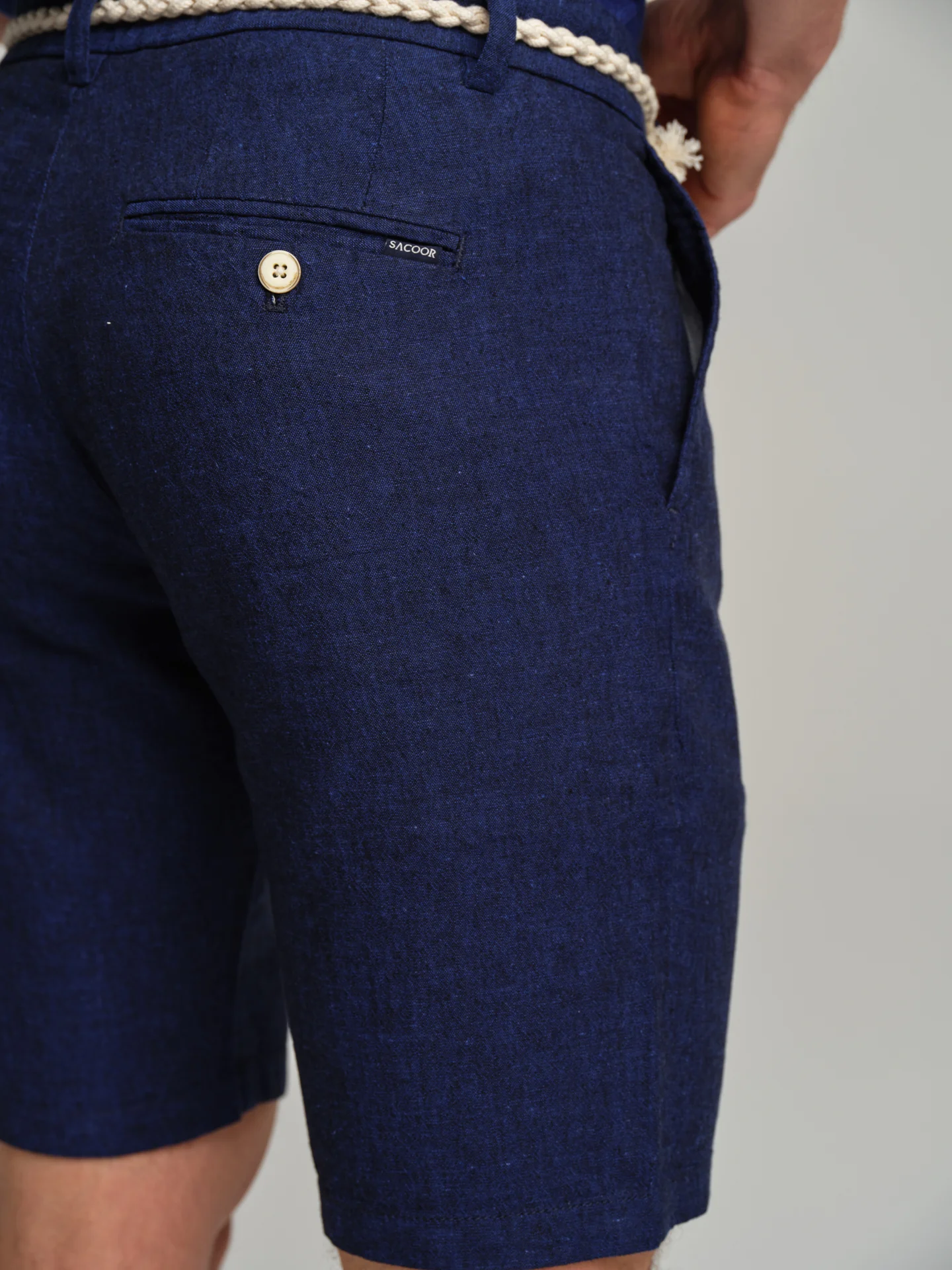 Oxford linen bermuda shorts - Image 17