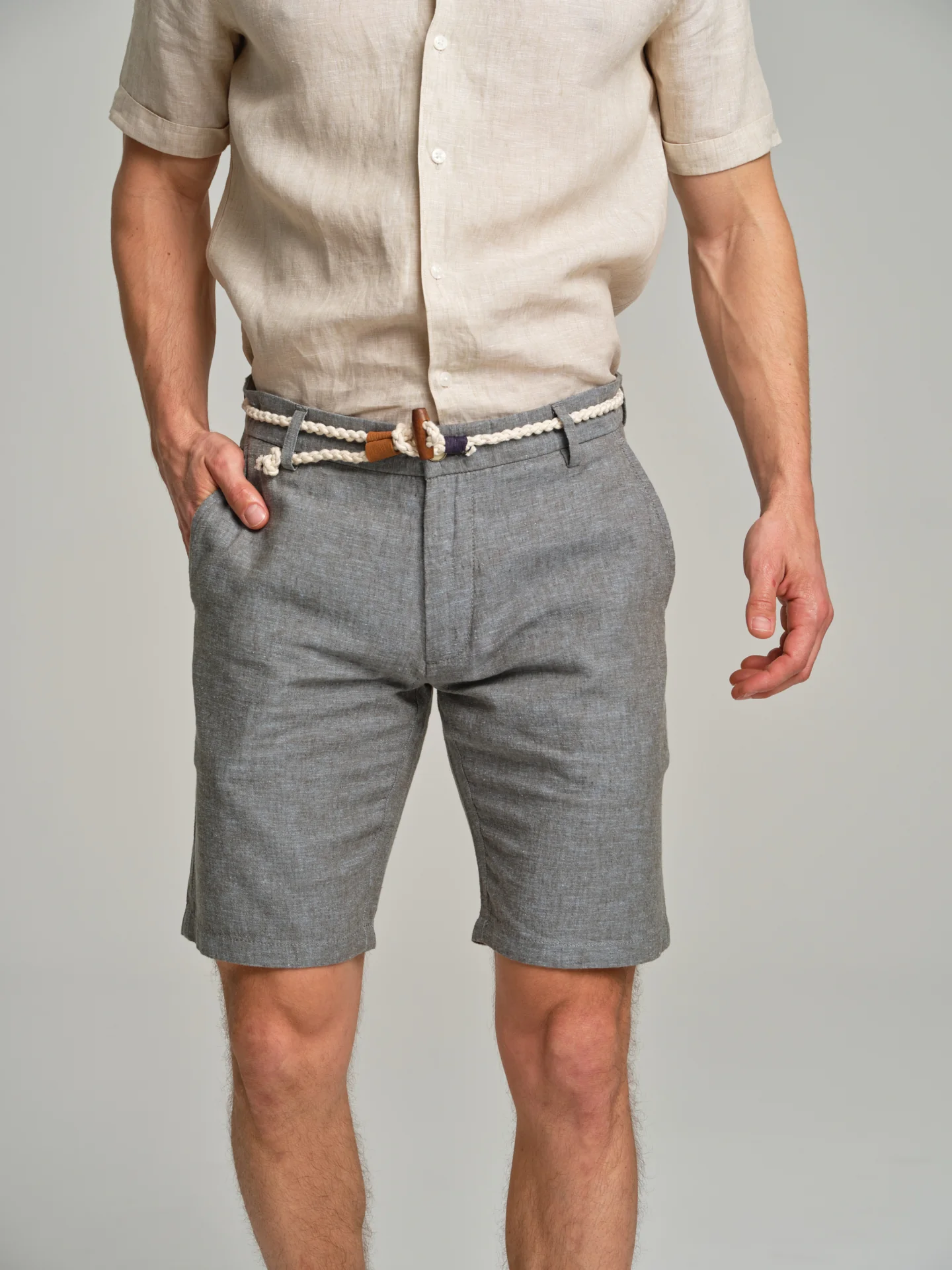 Oxford linen bermuda shorts - Image 19