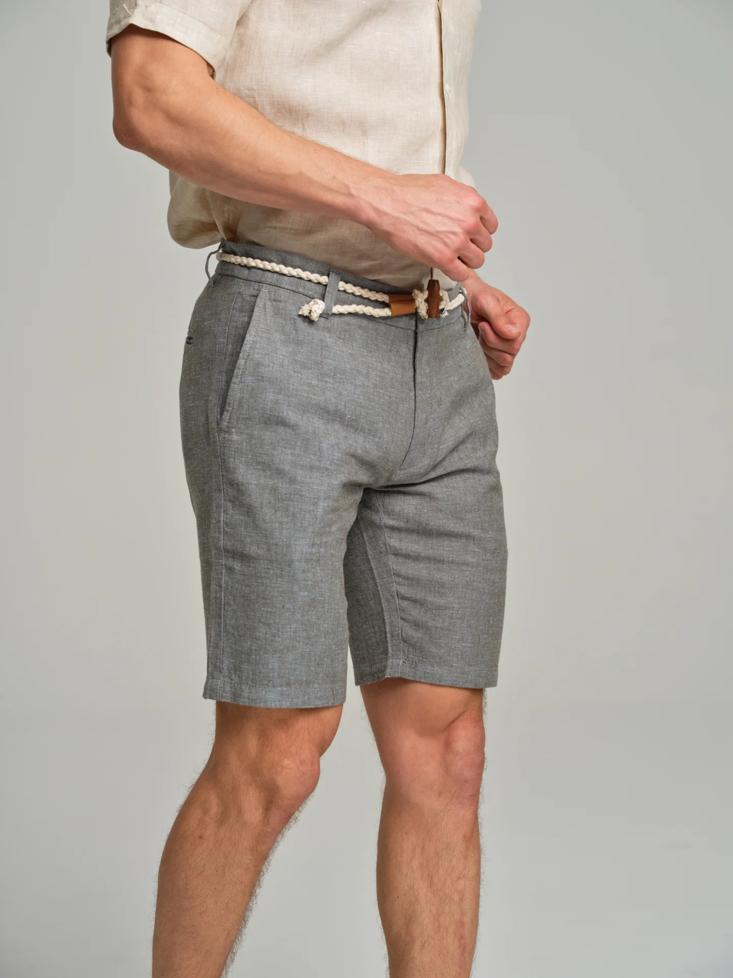 Oxford linen bermuda shorts - Image 20