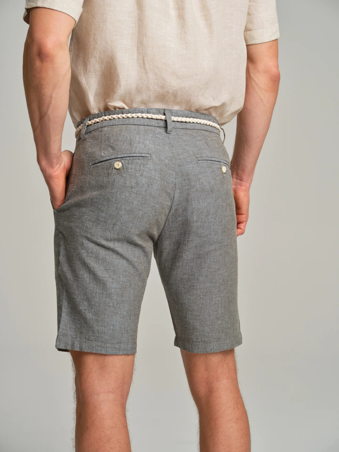 Oxford linen bermuda shorts - Image 21