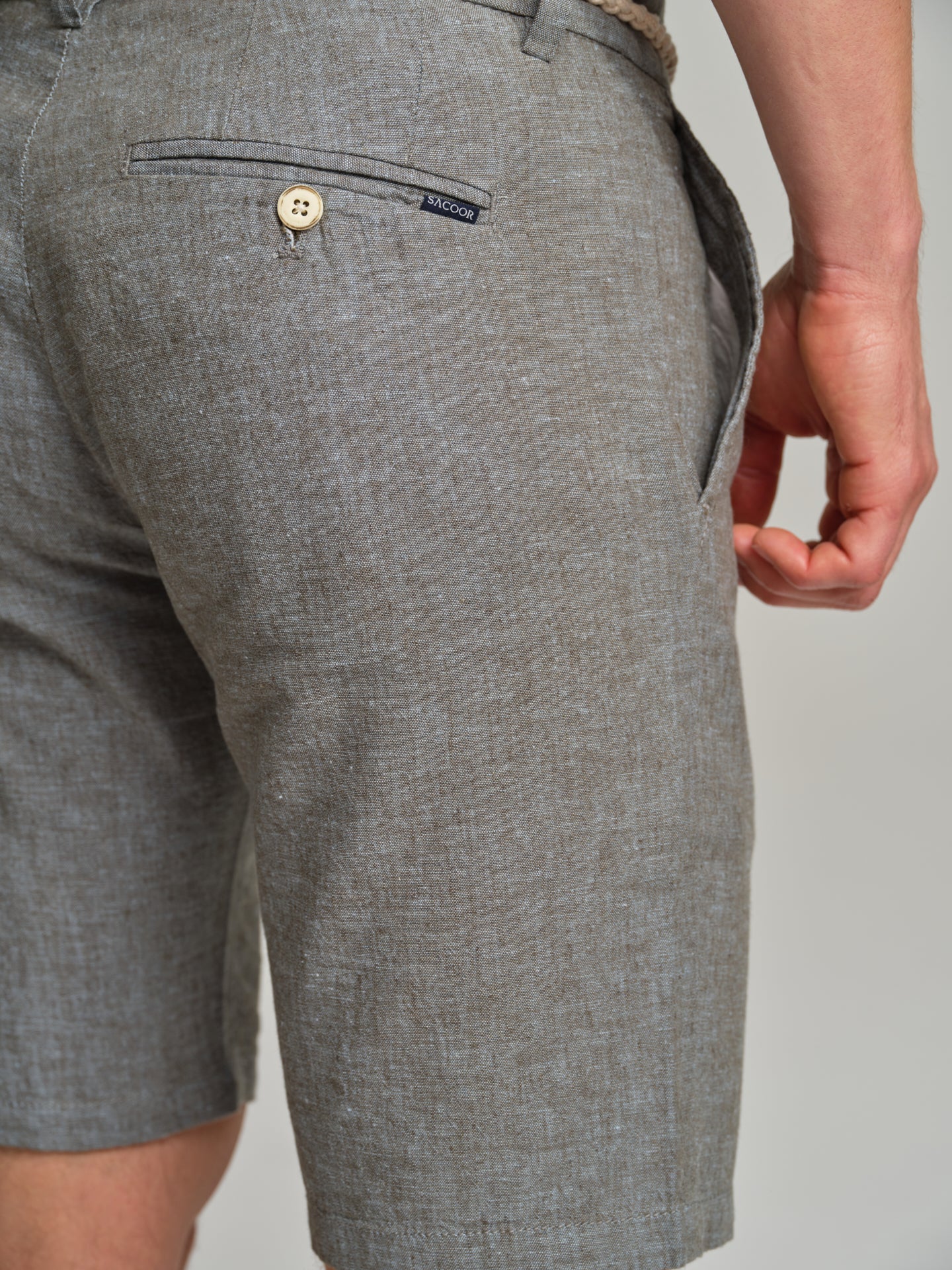Oxford linen bermuda shorts - Image 23